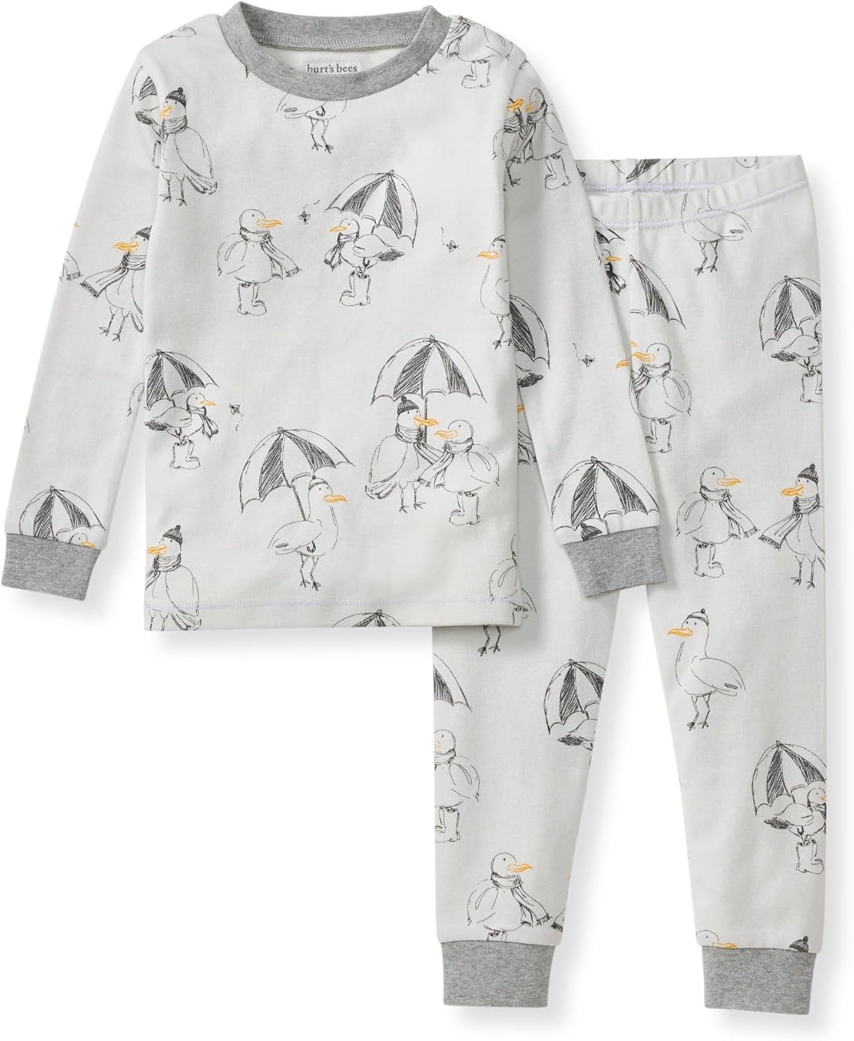 Burt's Bees Baby Boys' 2-Piece Long Sleeve Tee and Pants Organic Cotton Pajama Set