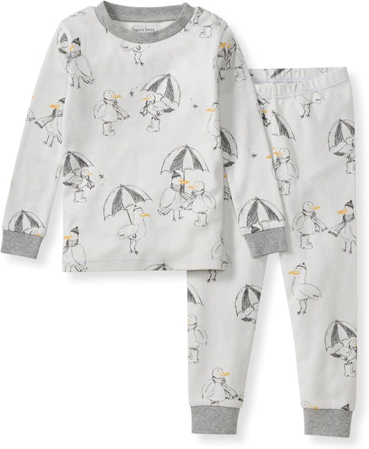 Burt's Bees Baby Boys' 2-Piece Long Sleeve Tee and Pants Organic Cotton Pajama Set