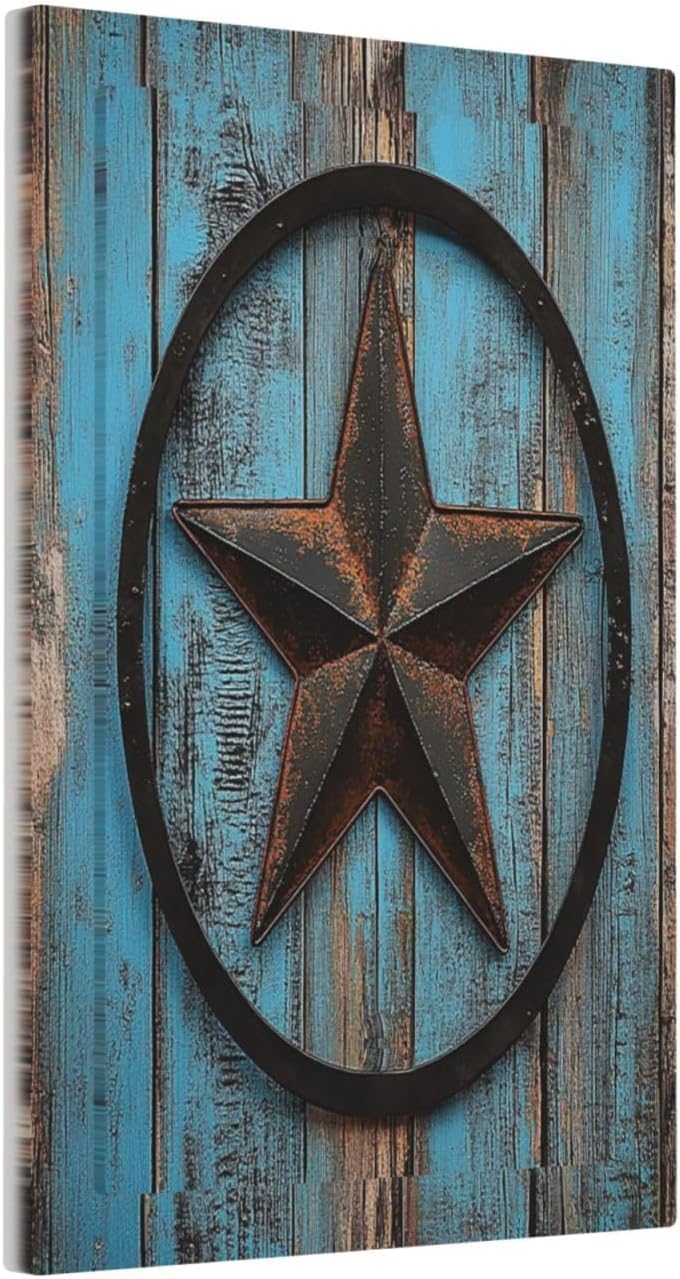 Light Switch Cover Plate Rustic Wood Country Barn Texas Star On Teal 1 Gang No Device Blank Electrical Wall Plates Faceplate Decorative Switch Plate For Farmhouse Cabin Decor