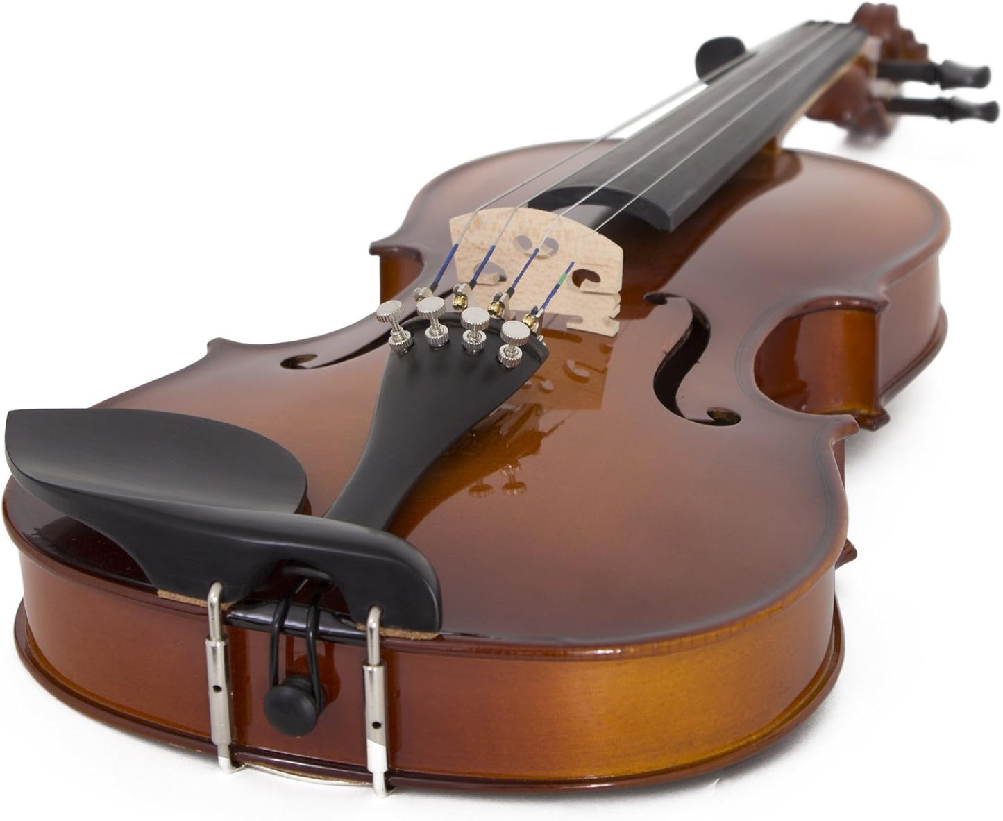 Cecilio 3/4 Violin Solidwood Violin with D'Addario Prelude Strings, Bow, Rosin, Tuner, Shoulder Rest & Lesson Book – Ideal for Beginners