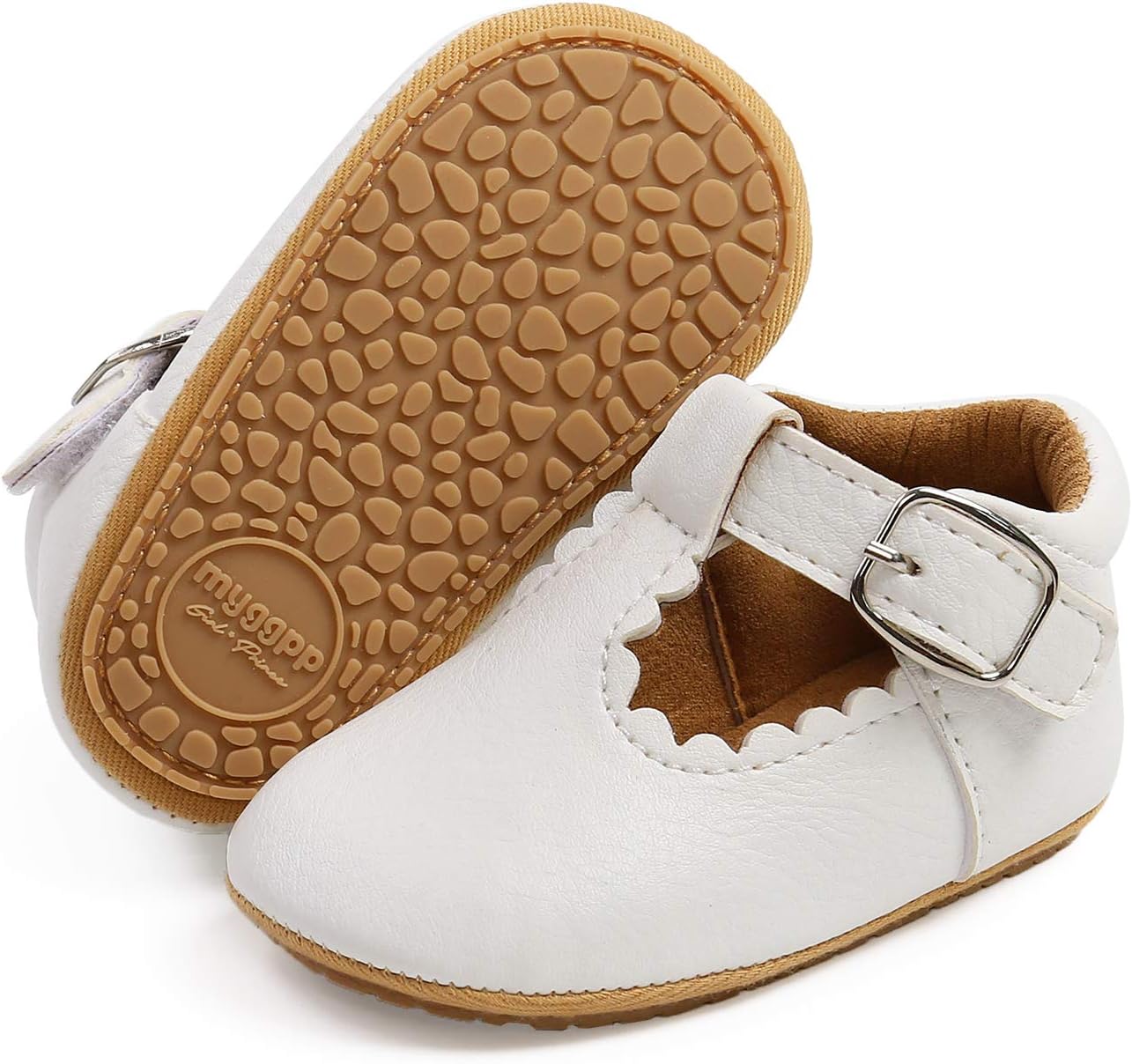 SOFMUO Baby Boys Girls High Top Ankle PU Leather Sneakers Soft Rubber Sole Infant Moccasins Newborn Oxford Loafers Anti-Slip Toddler Wedding Uniform Dress Shoes