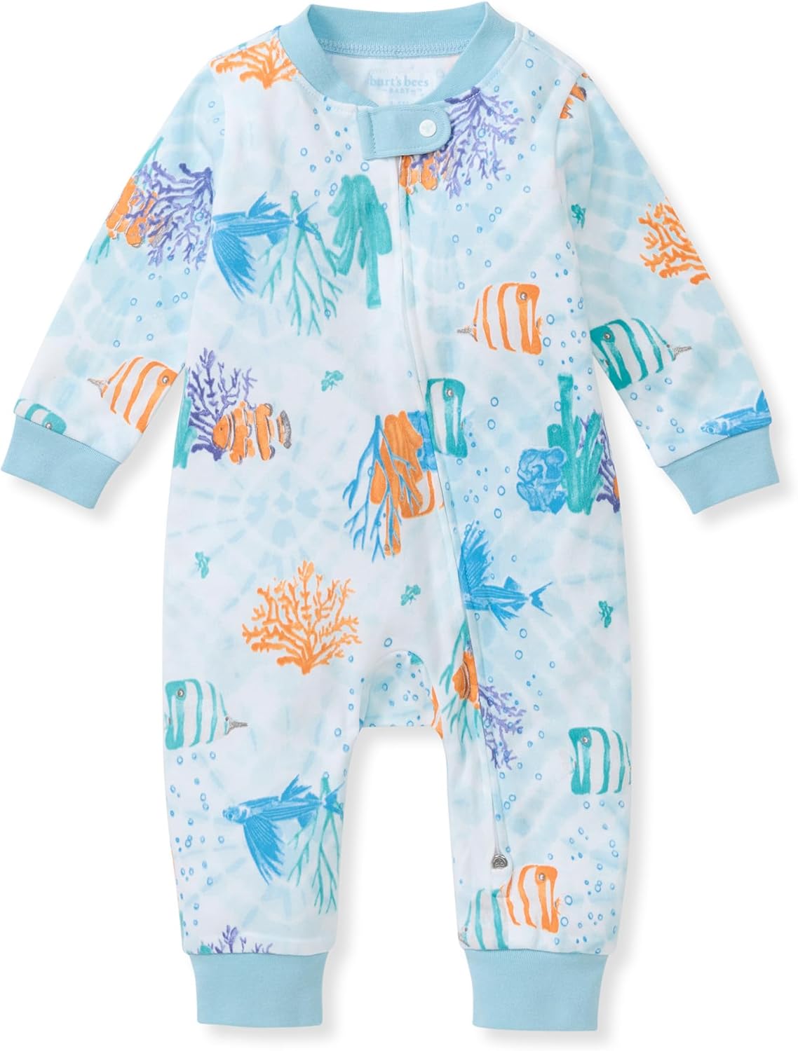 Burt's Bees Baby baby-boys Sleep and Play Pjs, 100% Organic Cotton One-piece Zip Front Footless Romper Jumpsuit Pajamas