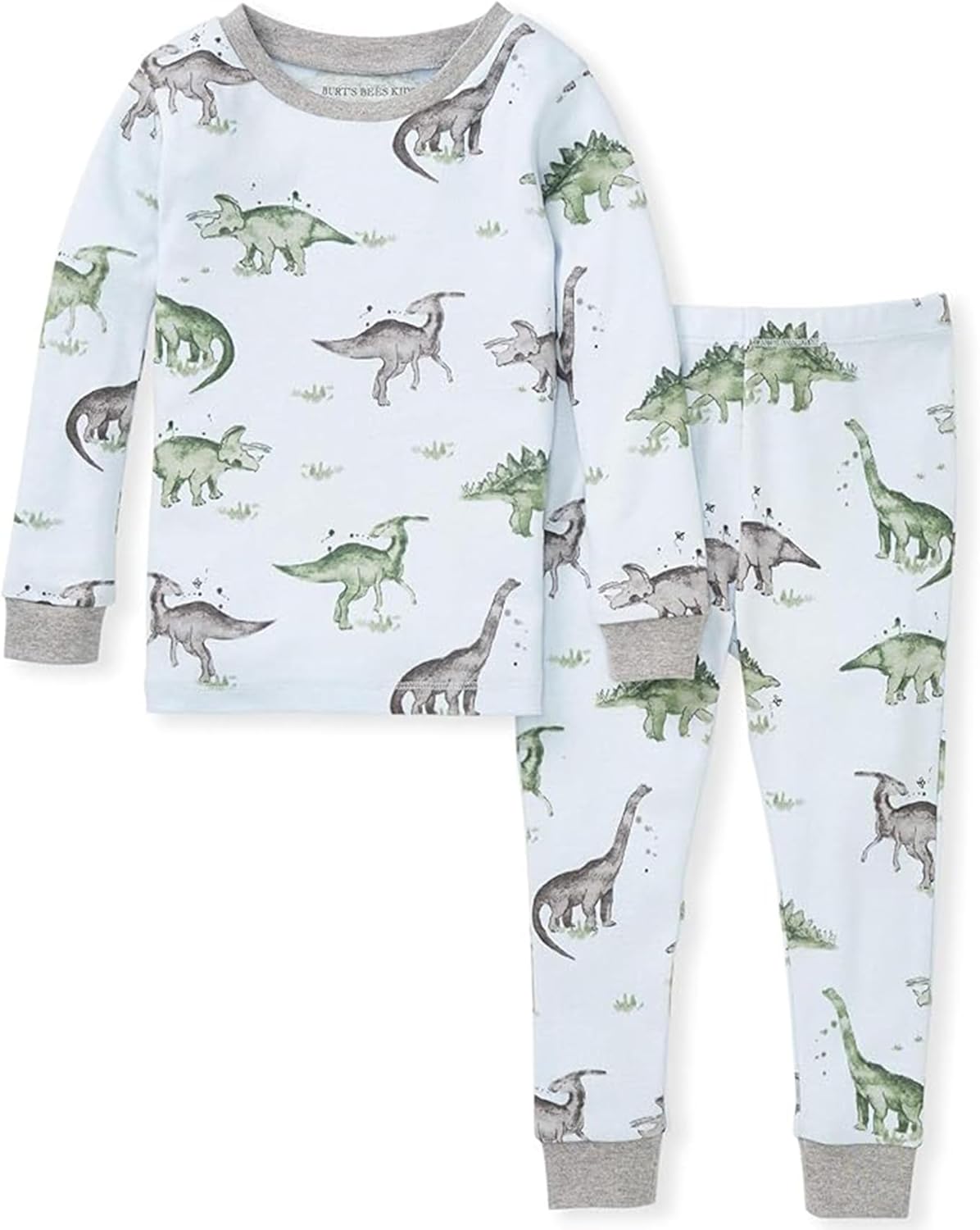 Burt's Bees Baby Boys' 2-Piece Long Sleeve Tee and Pants Organic Cotton Pajama Set