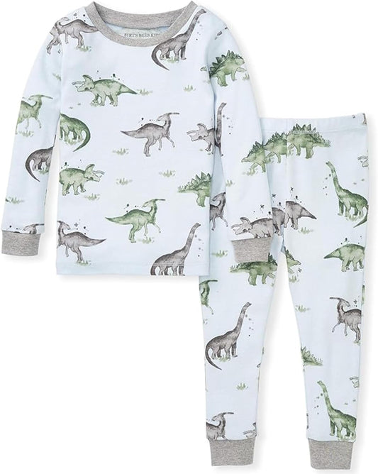 Burt's Bees Baby Boys' 2-Piece Long Sleeve Tee and Pants Organic Cotton Pajama Set