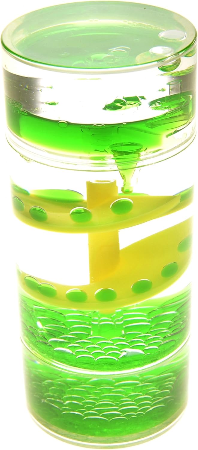 PowerTRC Cylinder Liquid Motion Bubbler, Liquid Sensory Toy Timer, Calm and Relaxing Fidget Desk Toy, Helps with Anxiety, Austism, ADHD. Gifts for Kids and Adults Classroom and Office