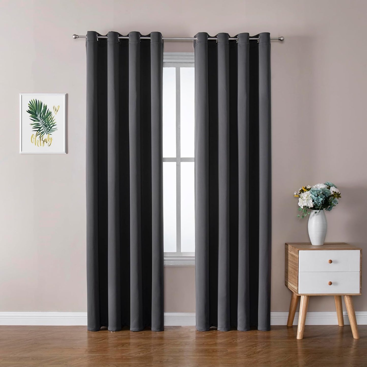 ChrisDowa Custom Blackout Curtain for Bedroom and Living Room. Thermal Insulated Room Darkening Curtain 1 Panel (Custom Size and Color)