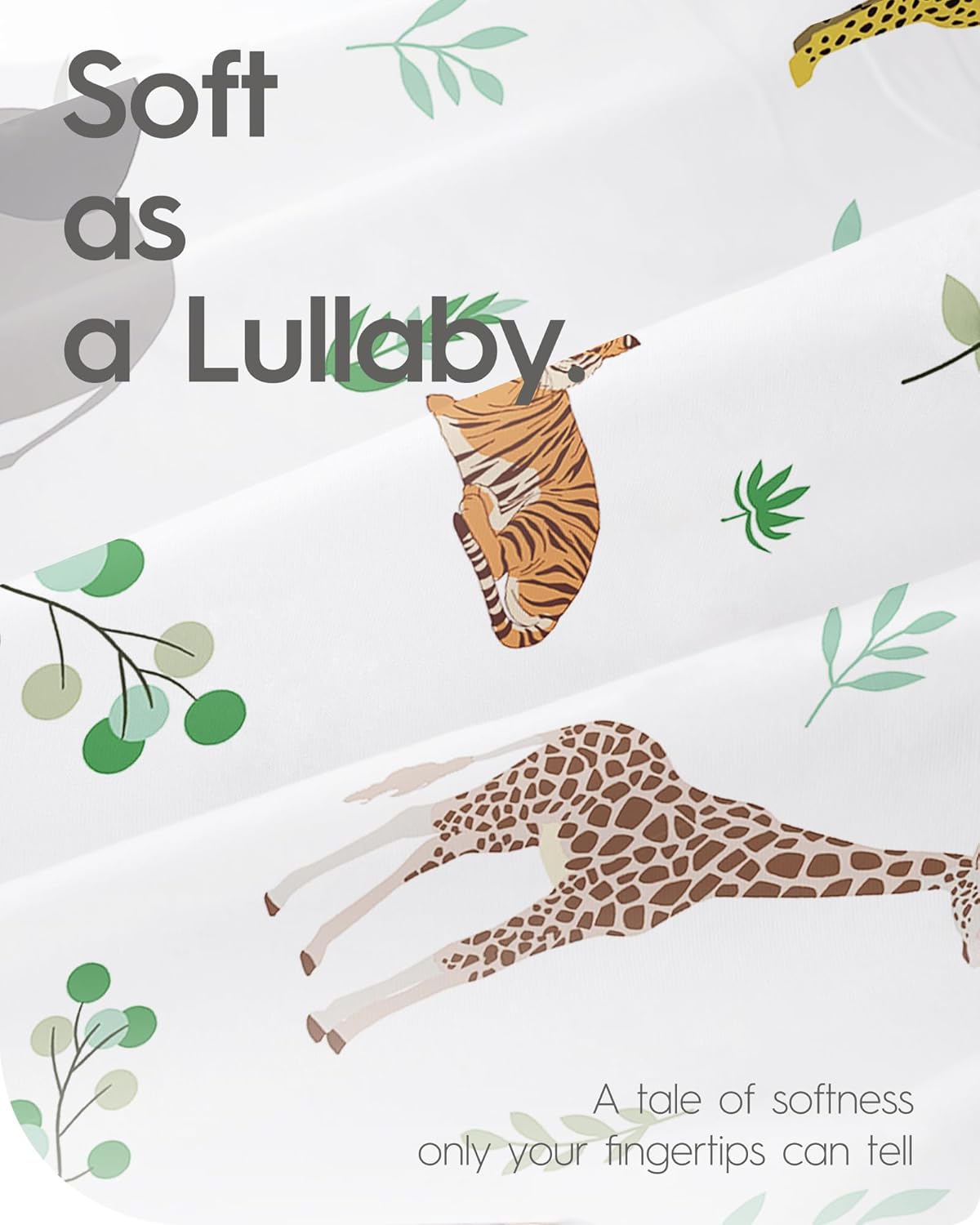 Bassinet Sheets for Baby Boy Girl, TotBasic Buttery Soft Universal Bassinet Fitted Sheet, Compatible with Halo, Mika Micky, Baby Delight, Dream On Me, Maxi COSI and More Bassinet Mattress(Safari)