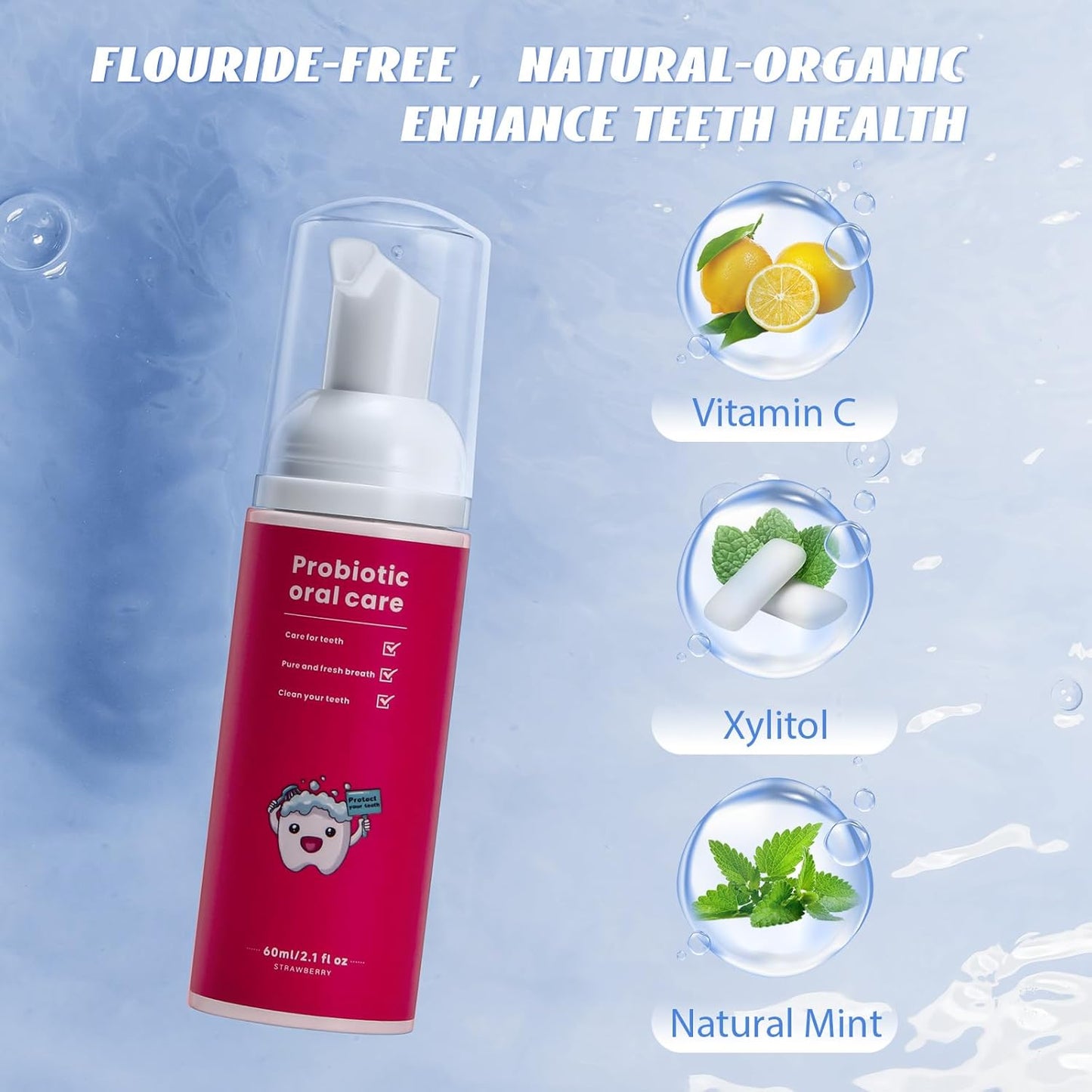 Kids Electric U Shaped Toothbrush,Kids Sonic Full Mouth Toothbrush with 4 Soft Brush Head Automatic Rechargeable 6 Cleaning Modes IPX7 Waterproof 360 Degree Cleaning - Age2-7 Blue