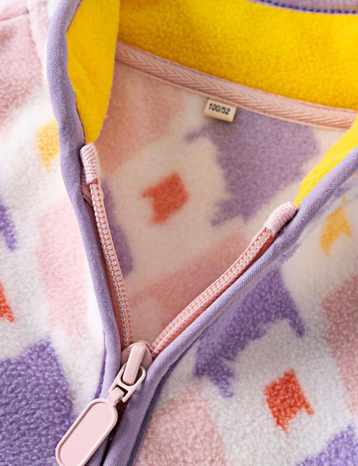 Kids Printed Polar Fleece Jacket Toddler Baby Boys Girls Autumn Winter Warm Sherpa Lining Outerwear Soft Lightweight