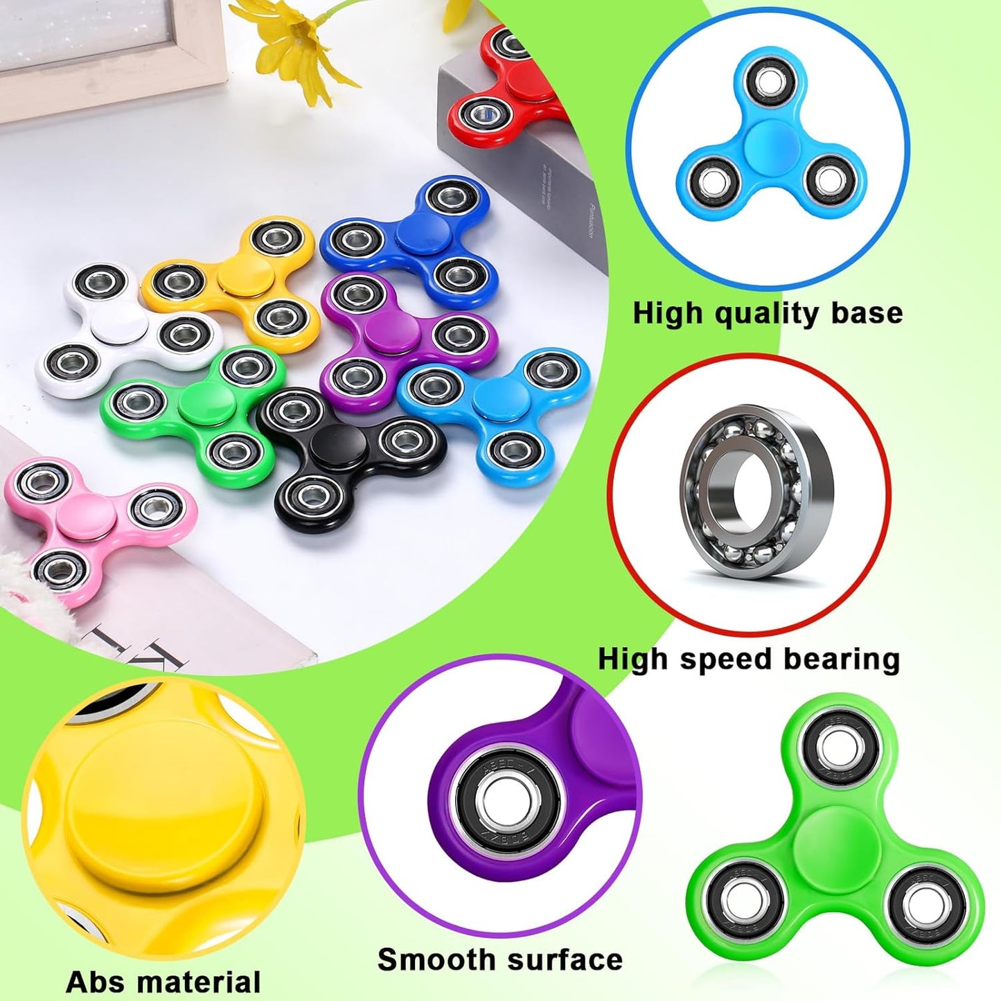 SCIONE 50 Pack Party Favors Fidget Spinners for Kids 4-8 8-12, Halloween Goodie Bags Stuffers Toys for Kids 3-5, Fidget Toys Bulk Classroom Prizes for Girls Boys, Toddler Birthday Party Return Gifts