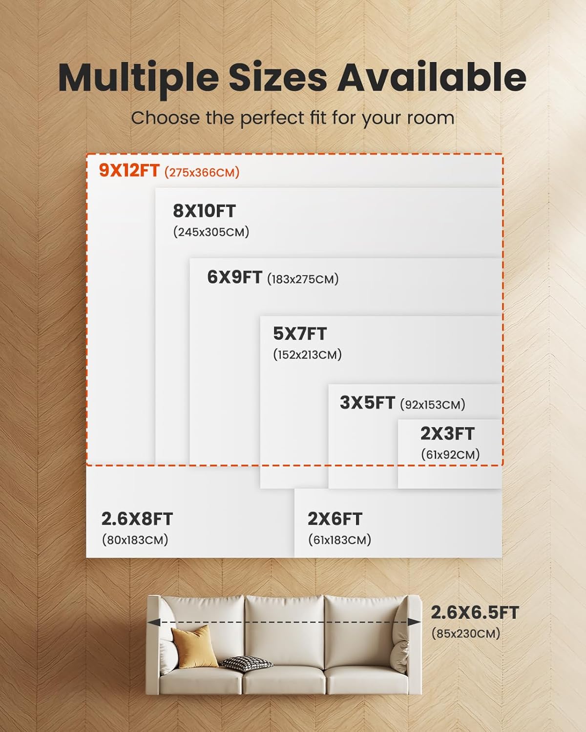 Amada 9x12 Large Area Rugs, Modern Living Room Rugs with Non-Slip Backing & Short Pile, Washable Rug with Abstract Pattern for Living Room, Bedroom and Dinning Room, Dark Blue