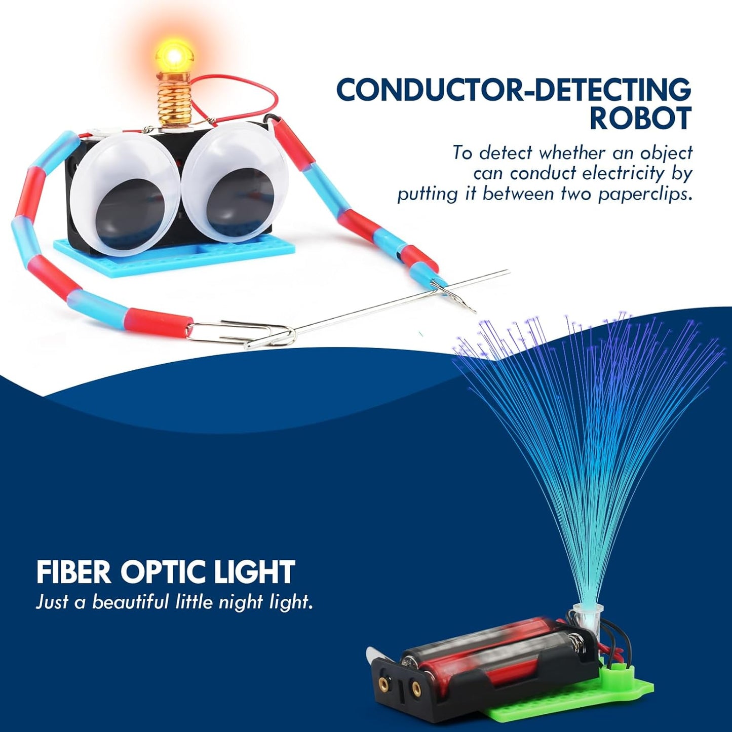 STEM Electric Circuit Kit for Kids Ages 8-12, Electrical Circuits Science Project Light Bulb Experiment, Educational STEAM Kits Electricity Toys Boys Girls Electronic Activities 6 7 8 9 10 12 Year Old