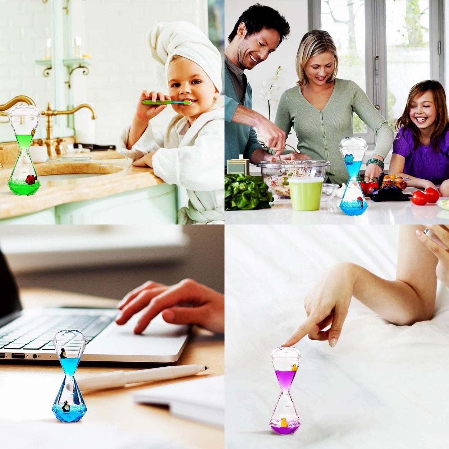 Calming Sensory Toys for Kids with Autism ADHD Anxiety or Special Needs-3 Pack Liquid Motion Bubbler Timers (Style #3)