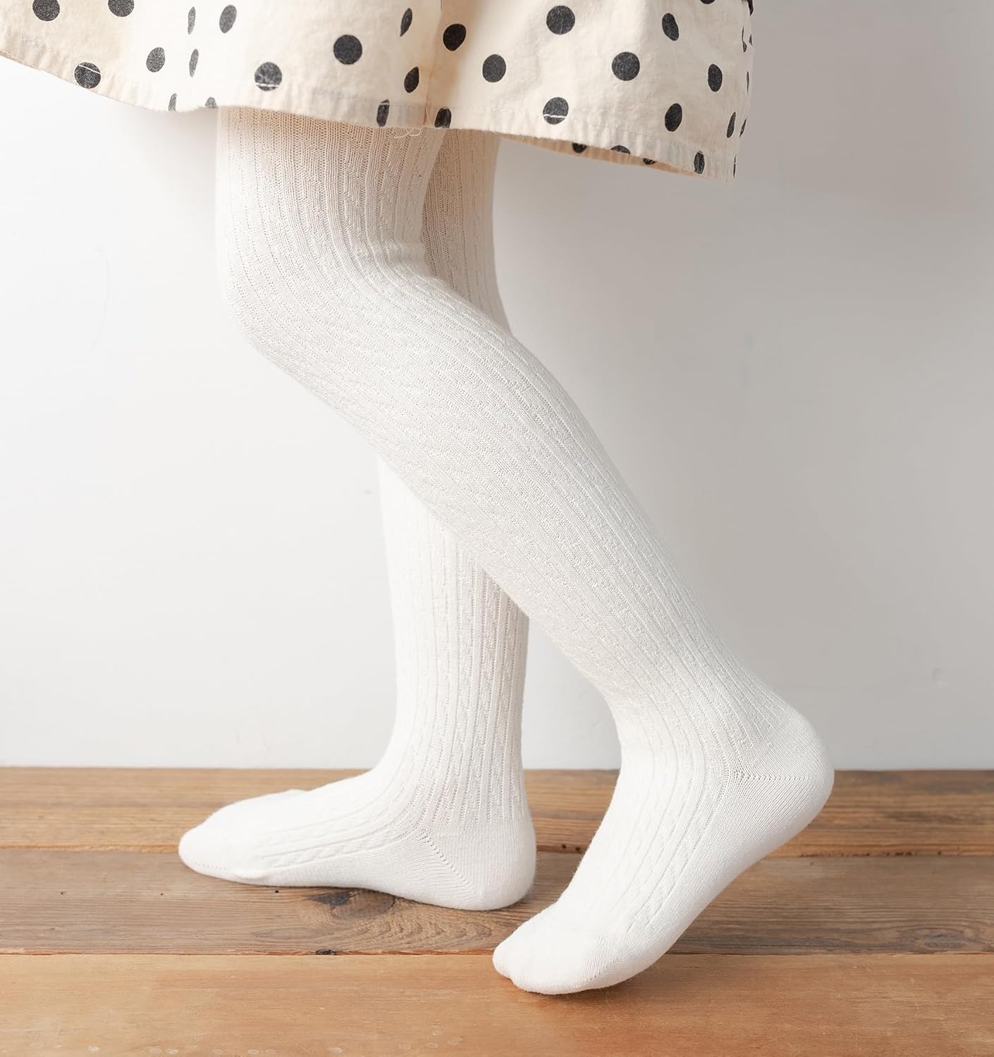 CHUNG Toddler Little Girls Cotton Tights Footed Thick Winter Cable Knit Legging Pantyhose Stocking