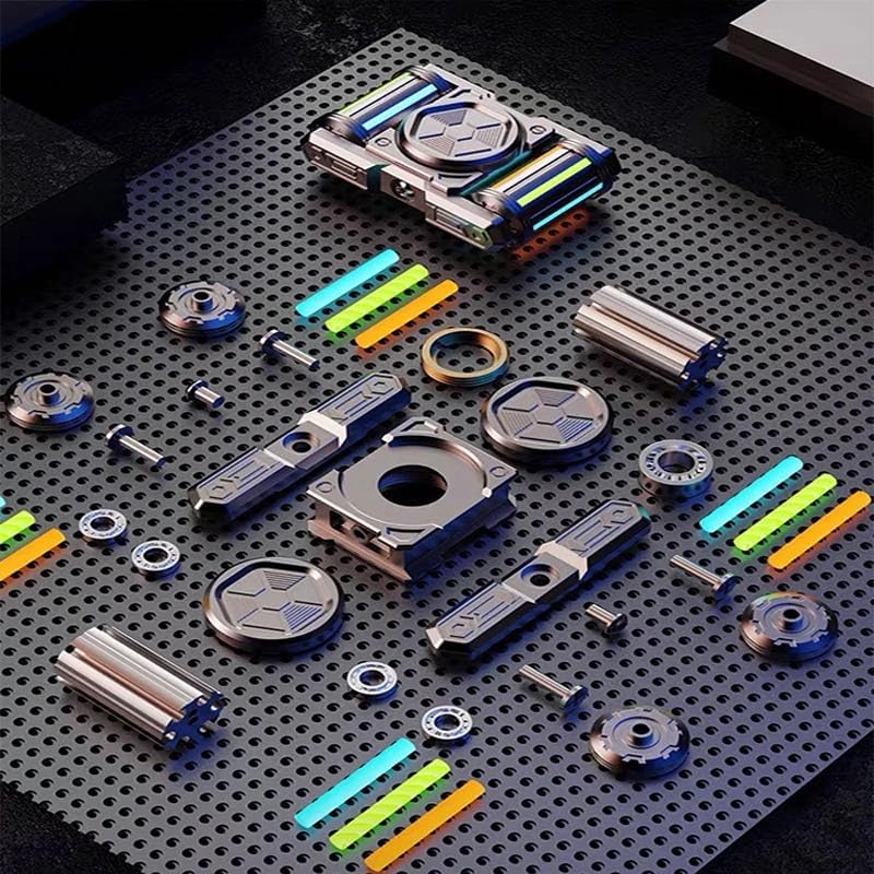 Tank Fidget Roller,Metal,Glow in The Dark Adult Handheld Fidget Spinner,EDC Fidget Toys,Ideal Gift for ADHD/ADD/Autism to Relieve Stress&Tension&Anxiety,Promote Focus&Clarity(Black)