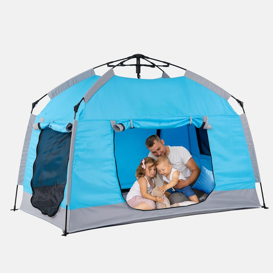 Easy Set Up Kids Playhouse with Nice LED Light Strip and 3 Large Opens,Portable Children Play Tent & Privacy Room for Indoor & Outdoor Games with Carry Bag-Free Space for Toddlers-Birthday Gifts