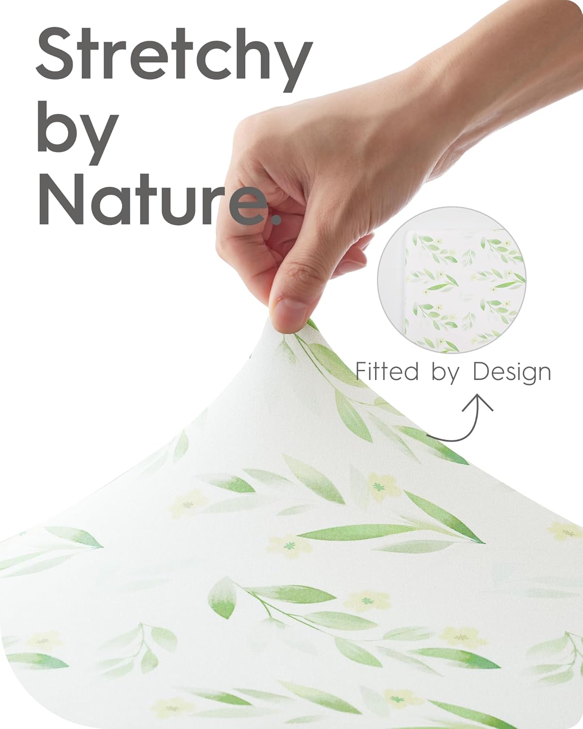 Bassinet Sheets for Baby Boy Girl, TotBasic Buttery Soft Universal Bassinet Fitted Sheet, Compatible with Halo, Mika Micky, Baby Delight, Dream On Me, Maxi COSI and More Bassinet Mattress(Greenleaf)