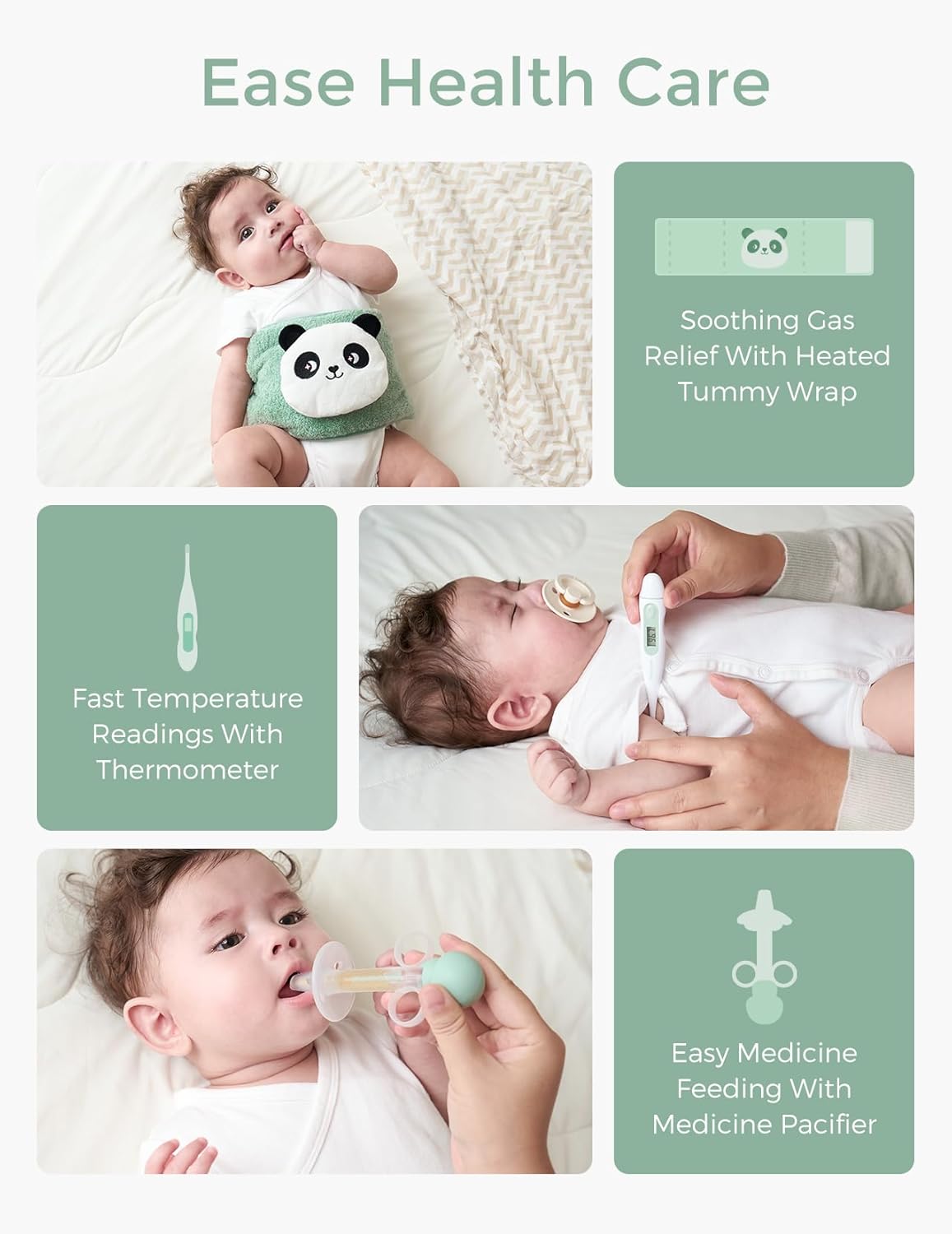 Momcozy Elite Baby Kit, Superior Baby Shower & Registry Essential Kit for Grooming & Health & Cleansing Care, Electric Nail File & Nasal Aspirator,Tummy Wrap,Thermometer,Bath Brush,Teether,Storage Bag