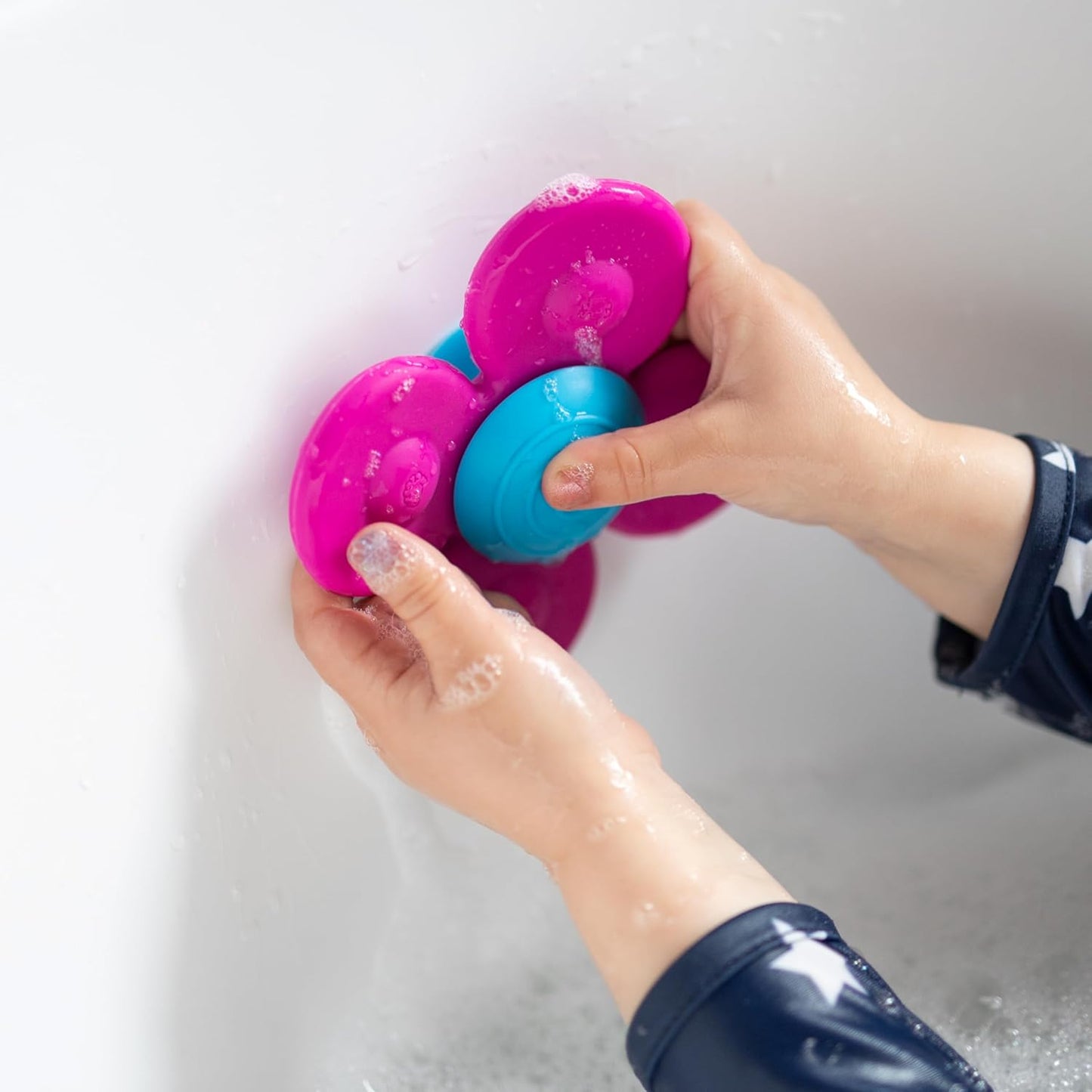 Fat Brain Toys Whirly Squigz - 3 Silicone Spinners for Toddlers & Kids, 10 mos+