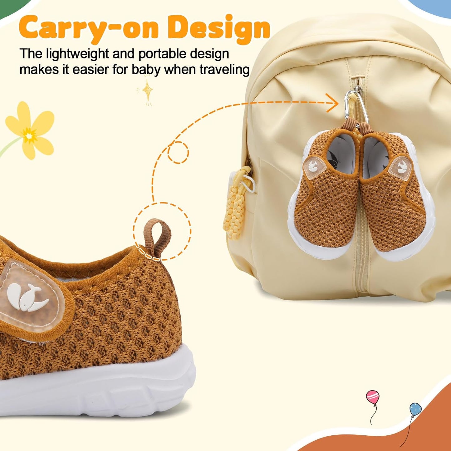 FEETCITY Baby Shoes Boys Girls First Walking Shoes Infant Sneakers Lightweight Slip On Shoe