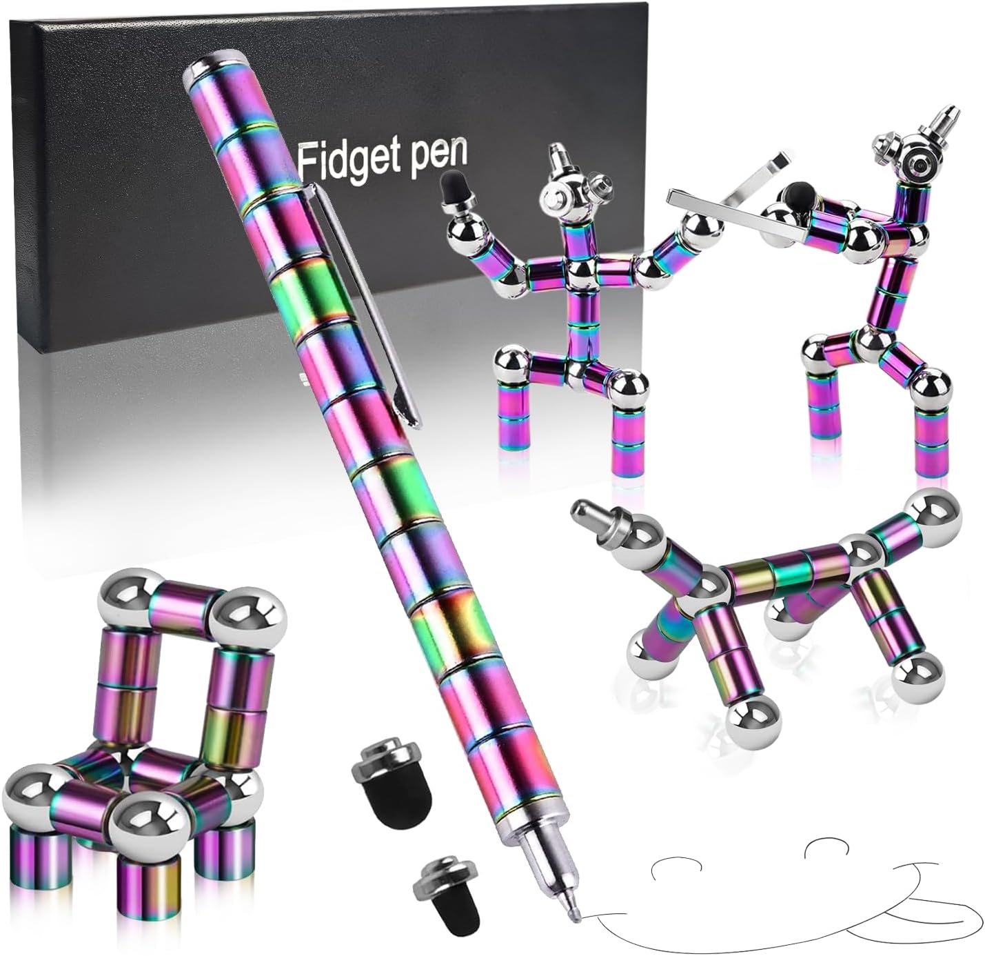 Fidget Pen Men Gifts, Cool Unique for Man, Funny Ideas Magnetic Birthday Presents for Teen Boy, Novelty Gadgets Presents for Adults Male Fathers Day Dad