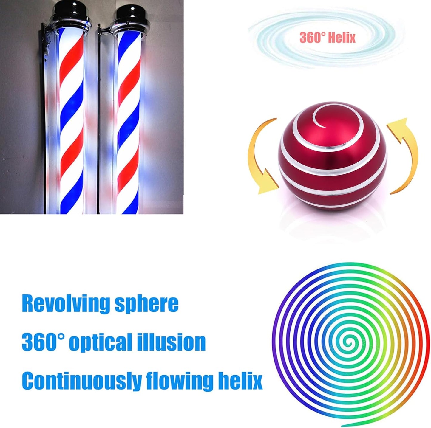 Desk-Fidget-Toys for Kinetic-Toy: Cool-Gadgets Cool-Stuff for Adults Kids Teens, Spinning Up to 180 Seconds, Stress Relief Toy for Christmas Optical-Illusion Gift for Office School Home Women Men