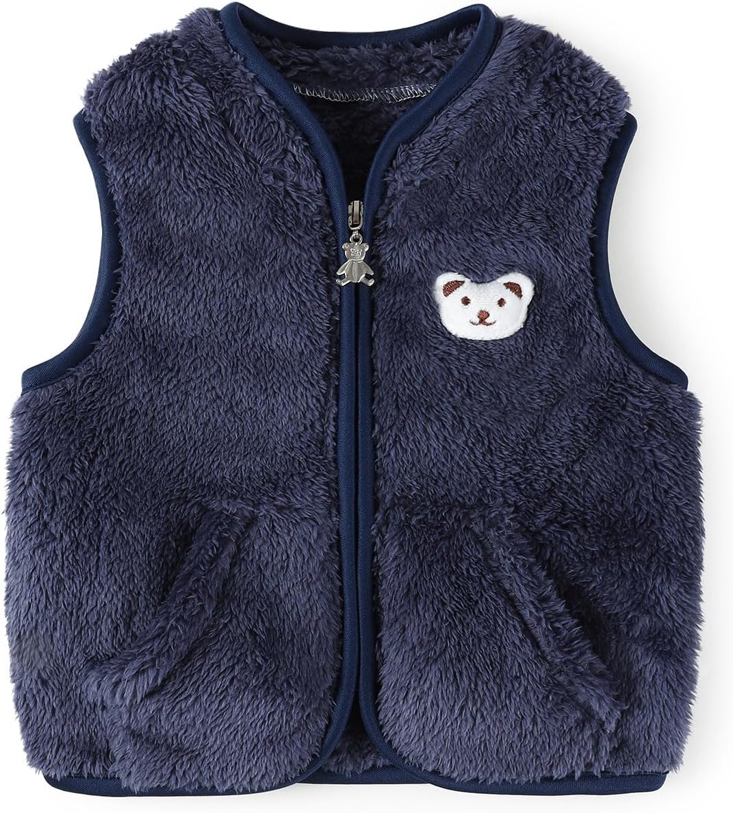 Baby Boys Girls Fleece Vest Zip Up Cute Bear Jackets Fuzzy Fall Winter Warm Clothes Newborn Outwear for Toddler Infant