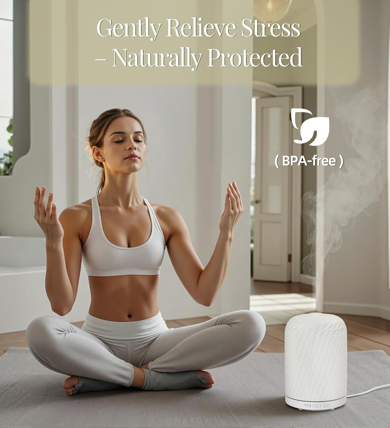 Aromatherapy Diffuser – Ultrasonic Essential Oil Diffuser, Health Night Light, Timer & Auto Shut-Off, BPA-Free, 120ml Diffusers for Home, Office, or Spa