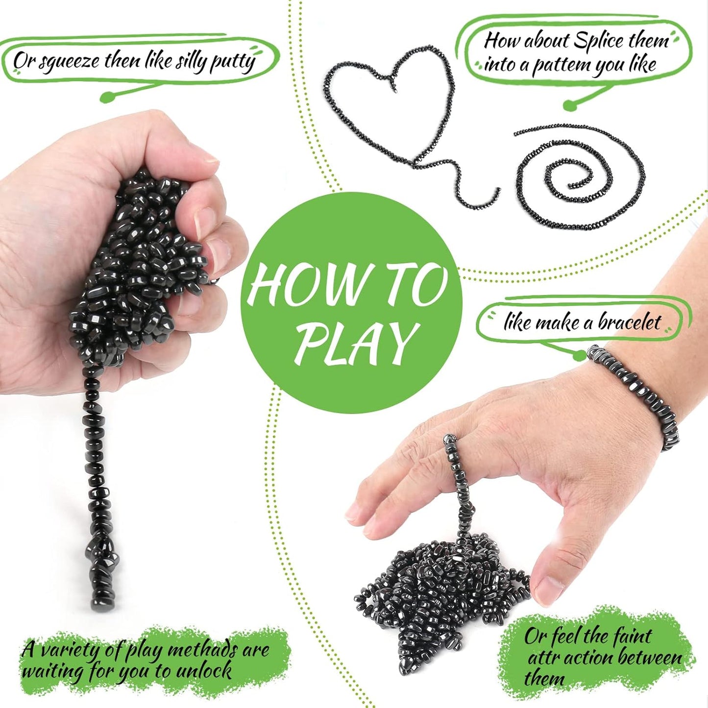 550pcs Ferrite Putty, fidget toys, Fidget Toys Adults, Desk Fidgets Toys for Office Stress/Anxiety Relief,Adults gifts