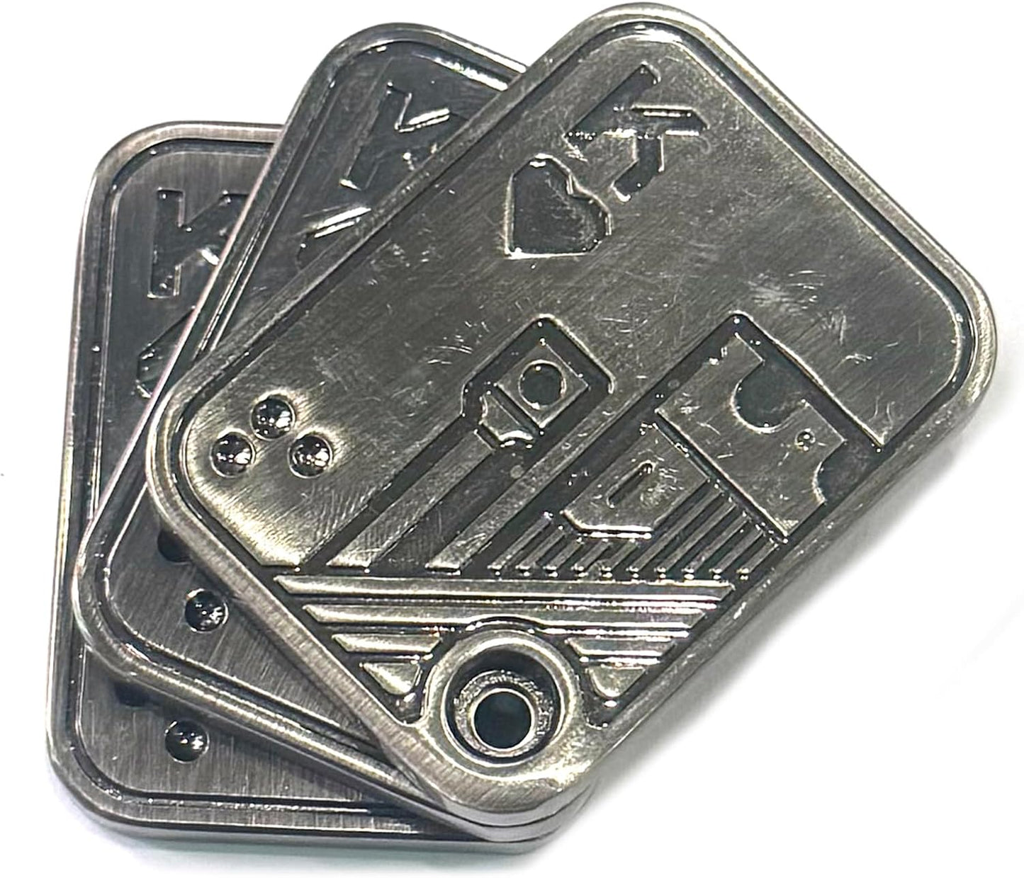 Poker Magnetic Metal Fidget Toys - ADHD Stress Relief Toy Metal Push Card Fidget Slider, Men EDC Toy Fidget Autism Sensory Toy, ADHD Office Desk Toys Gifts Boyfriend Father