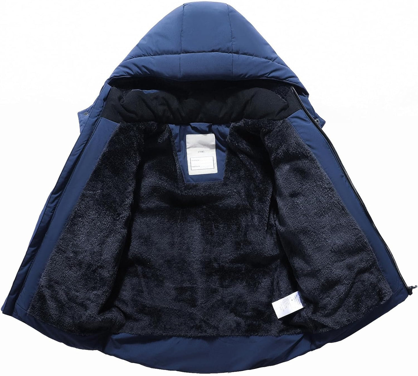 Kids Boy's Winter Coat Fleece Lined Waterproof Jacket Puffy Cotton Coat Thick Hooded Down Outdoor Coats