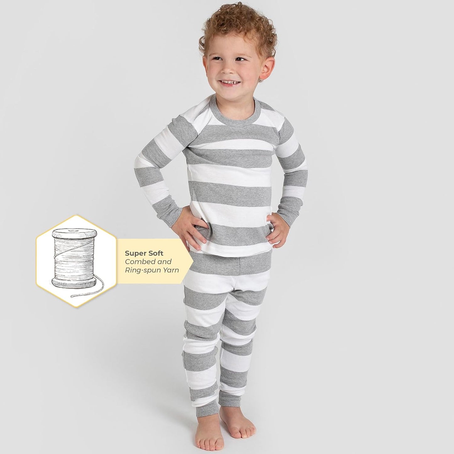 Burt's Bees Baby Boys' 2-Piece Long Sleeve Tee and Pants Organic Cotton Pajama Set