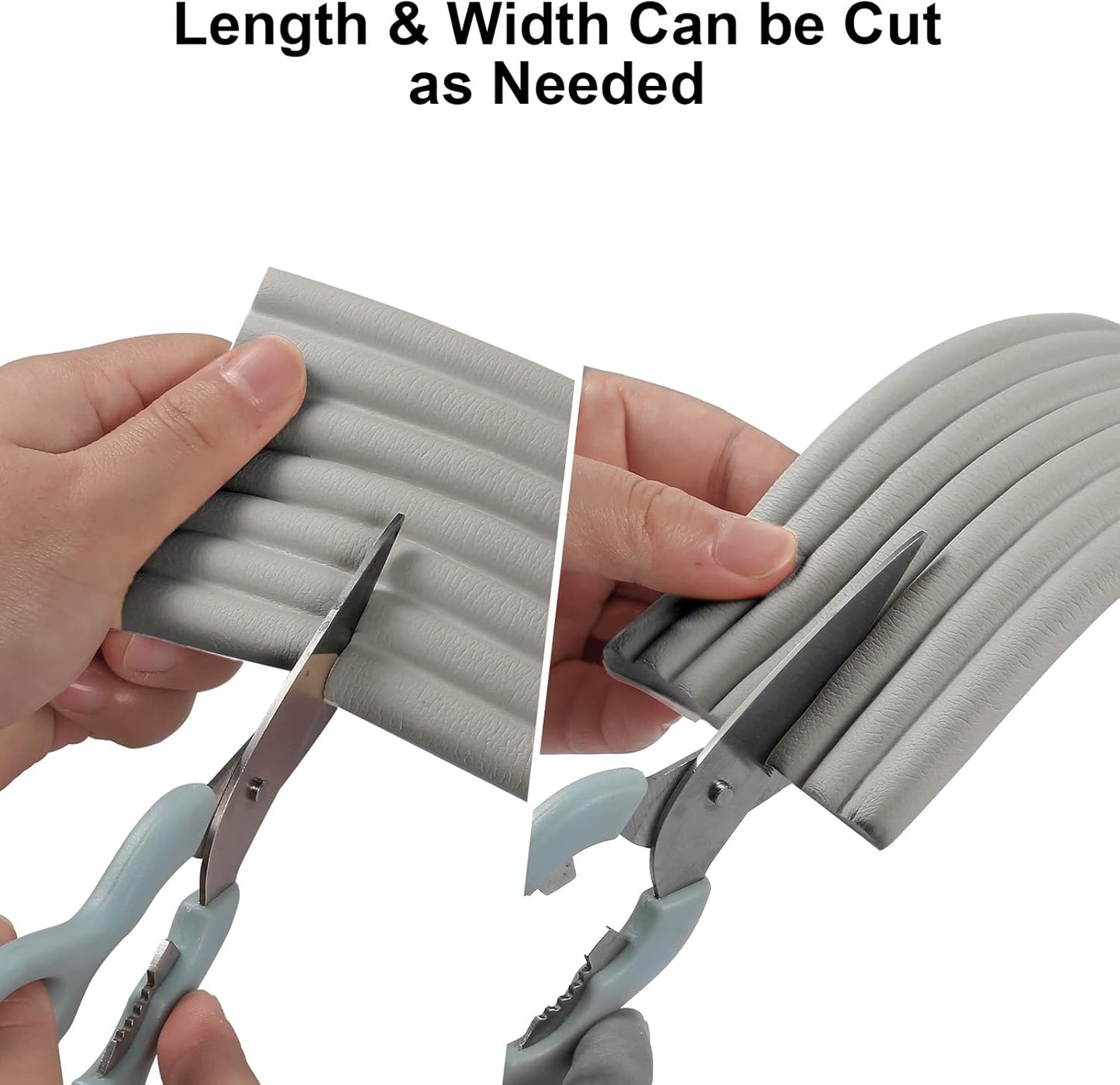 Upgrade Baby Proofing Edge Guards 6.6 ft Protector with 3M Adhesive Double Sided Tape,Extra-Wide Soft NBR Rubber Foam Padding,Furniture Safety Corner Edge Bumper Guard-Grey