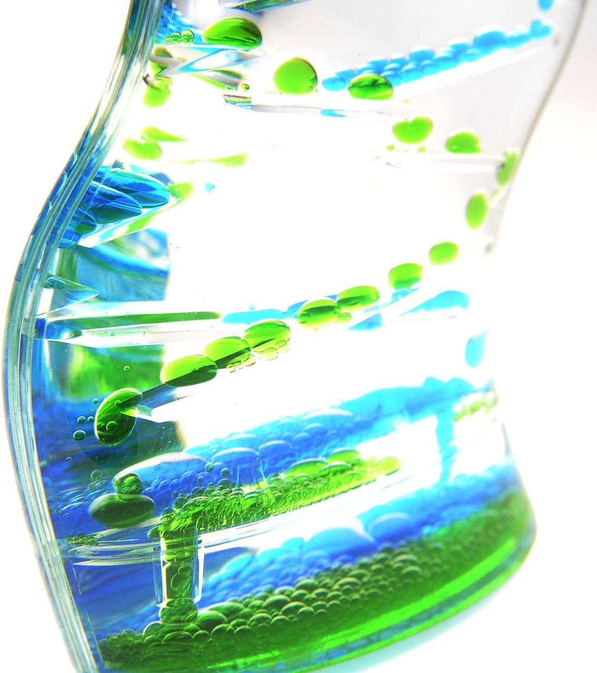 PowerTRC Spiral Liquid Motion Bubbler, Liquid Sensory Toy Timer, Calm and Relaxing Fidget Desk Toy, Helps with Anxiety, Austism, ADHD. Gifts for Kids and Adults Classroom and Office