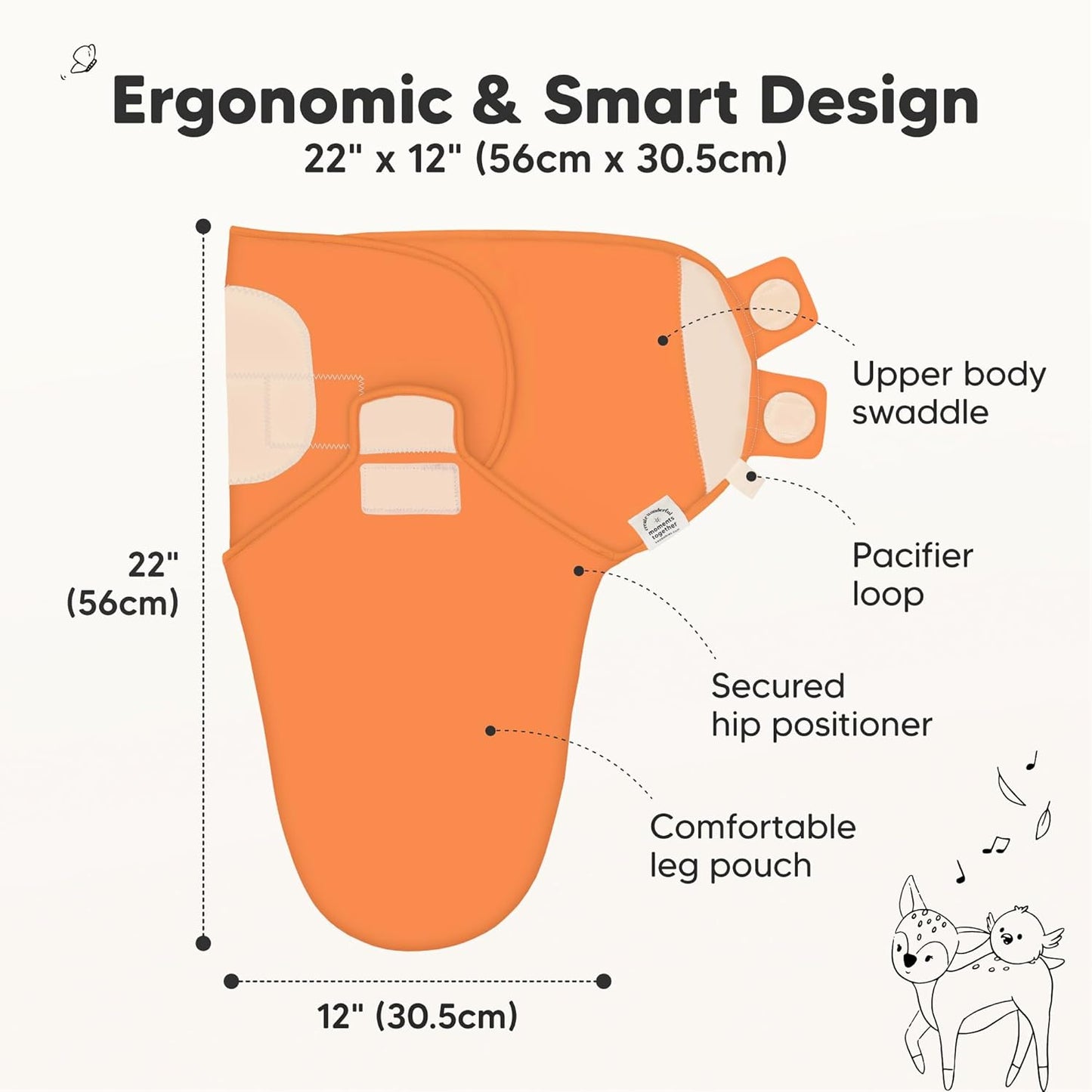 3-Pack Organic Baby Swaddle Sleep Sacks - Swaddles for Newborns, Infant 0-3 Months, Baby Girls, Boys, Soft & Snug Newborn Sleep Sack, Nursery Swaddling Blankets (Valiant)