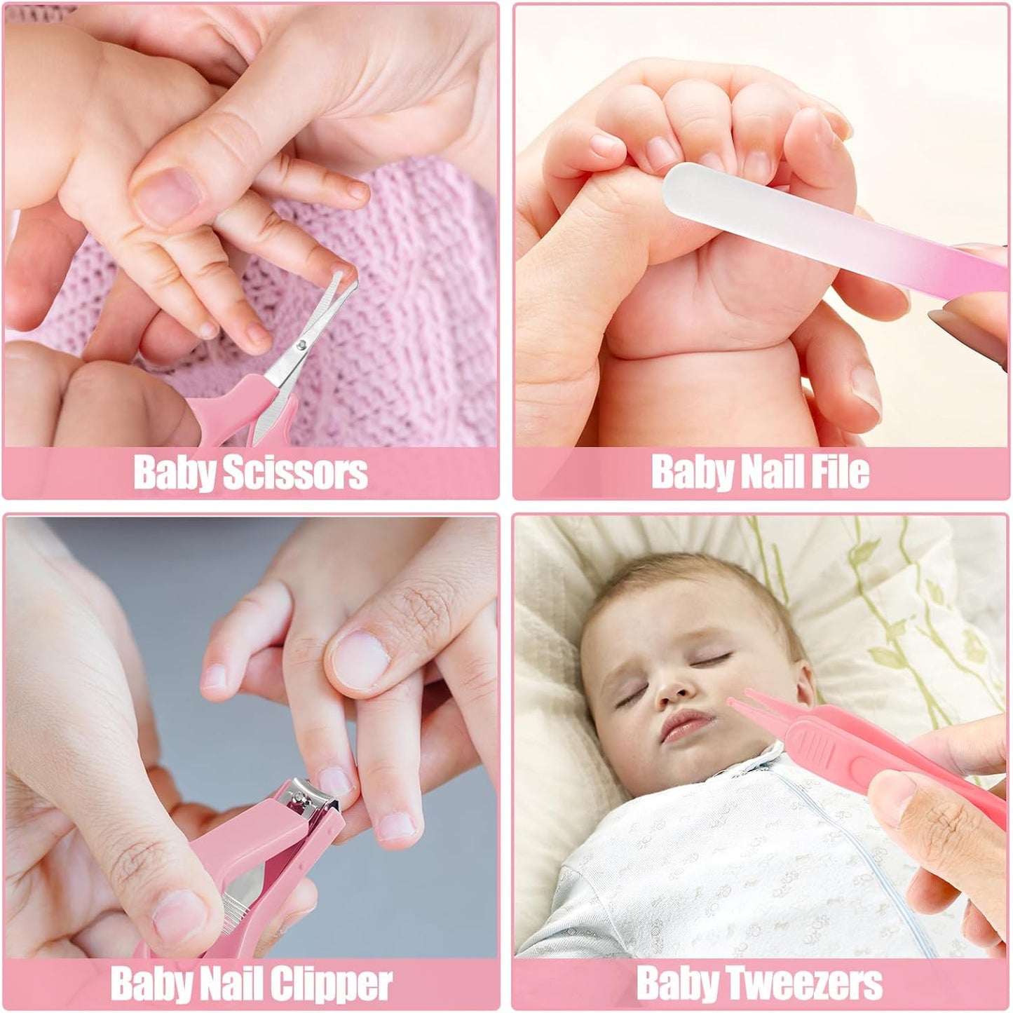 Baby Healthcare and Grooming Kit for Newborn Kids, 24PCS Upgraded Safety Baby Care Kit, Newborn Nursery Health Care Set, Baby Care Products