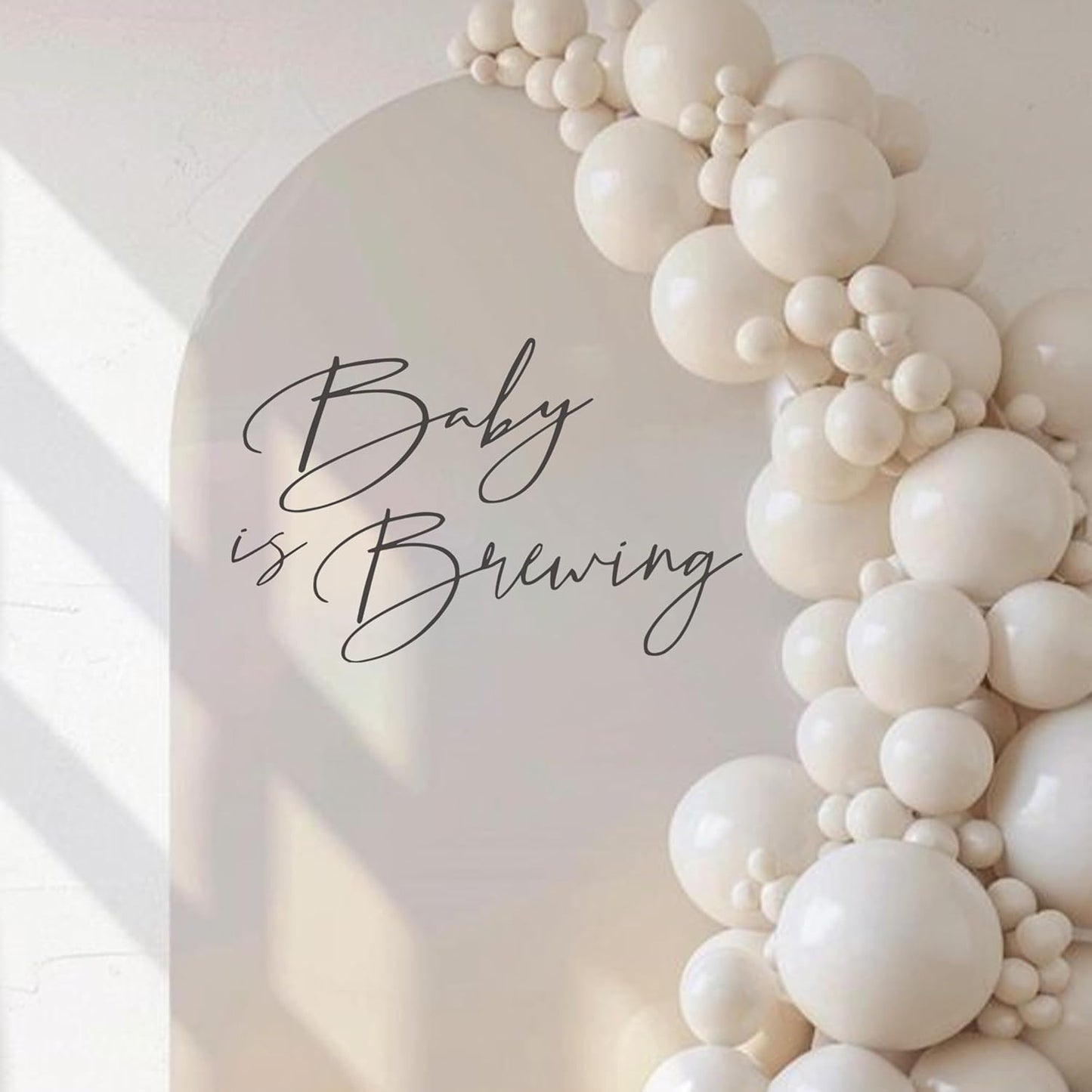Baby is Brewing Wall Decal - Baby Shower/Gender Reveal/Birthday Party Decoration Supplies Wall Stickers,Beer Brewing Theme Stickers, Brewing Sign Balloon Arch Backdrop and Party Backdrop Decals