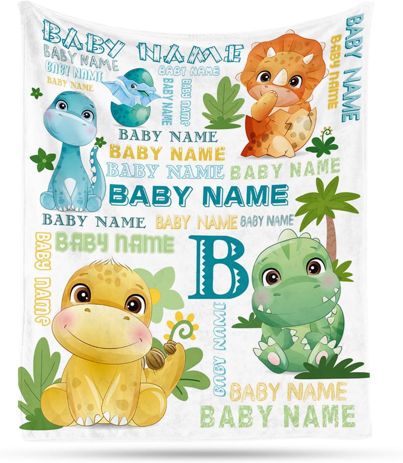 Ship Next Day, Personalized Baby Blankets - Printed in USA, Custom Name Blanket, Baby Blanket with Name, Ultra-Soft Cozy Fleece Blankets, Gifts for Baby Newborn Toddlers Boys & Girls Kids