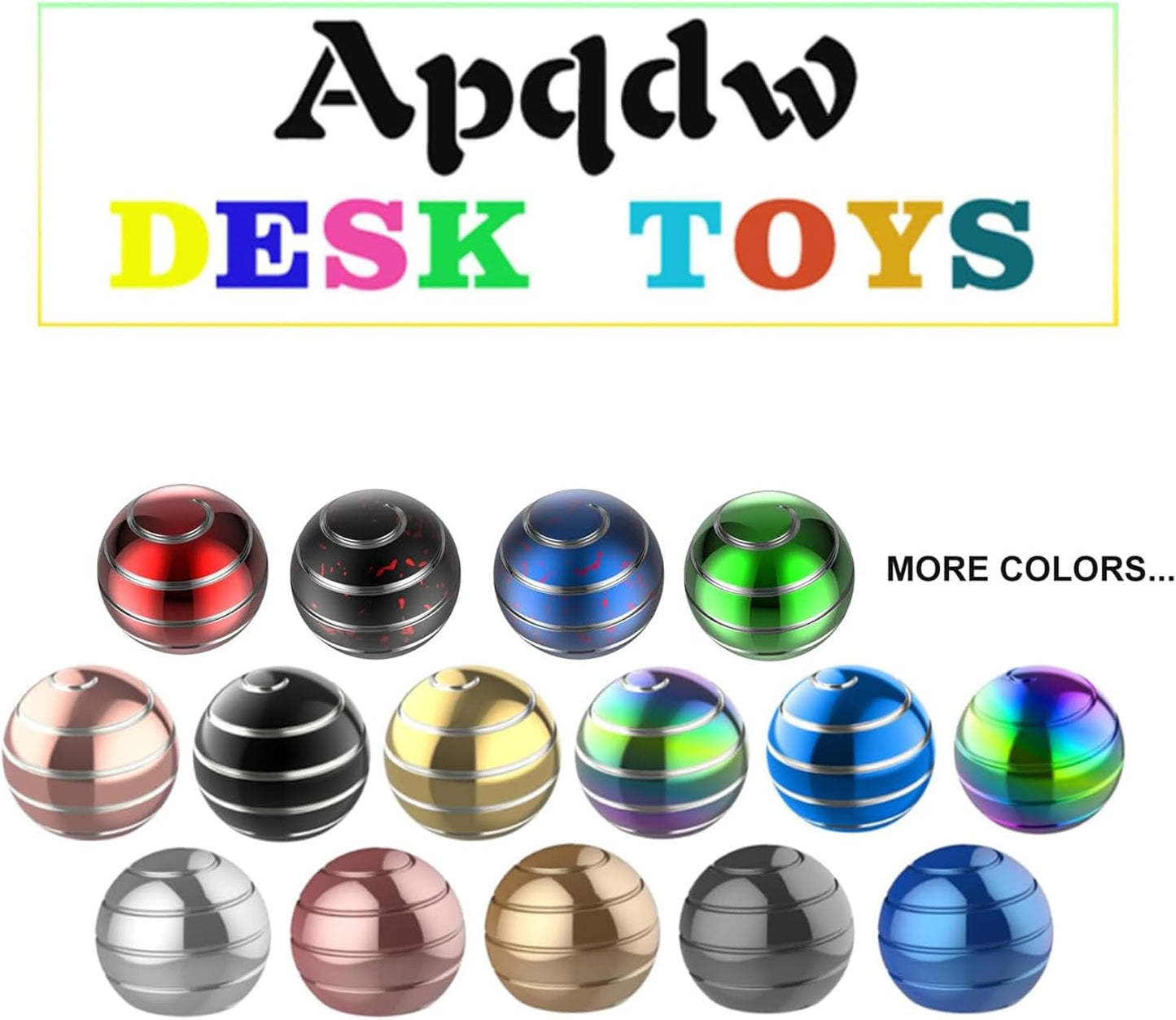 Kinetic Desk Toy, 1.77'' Kinetic Spinning Desk Toys for Adults, Fidget Toys for Party Favors, Christmas Stocking Stuffers, Easter Basket (45MM, Black Red)