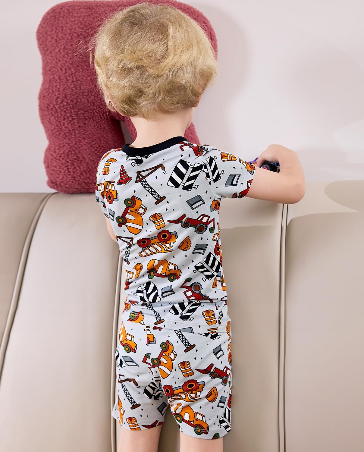Bamboo Viscose Toddler Animal Pajamas Boys Girls Kids Cool Short Summer 12M-8Y Snug fit Pjs Set 2pcs