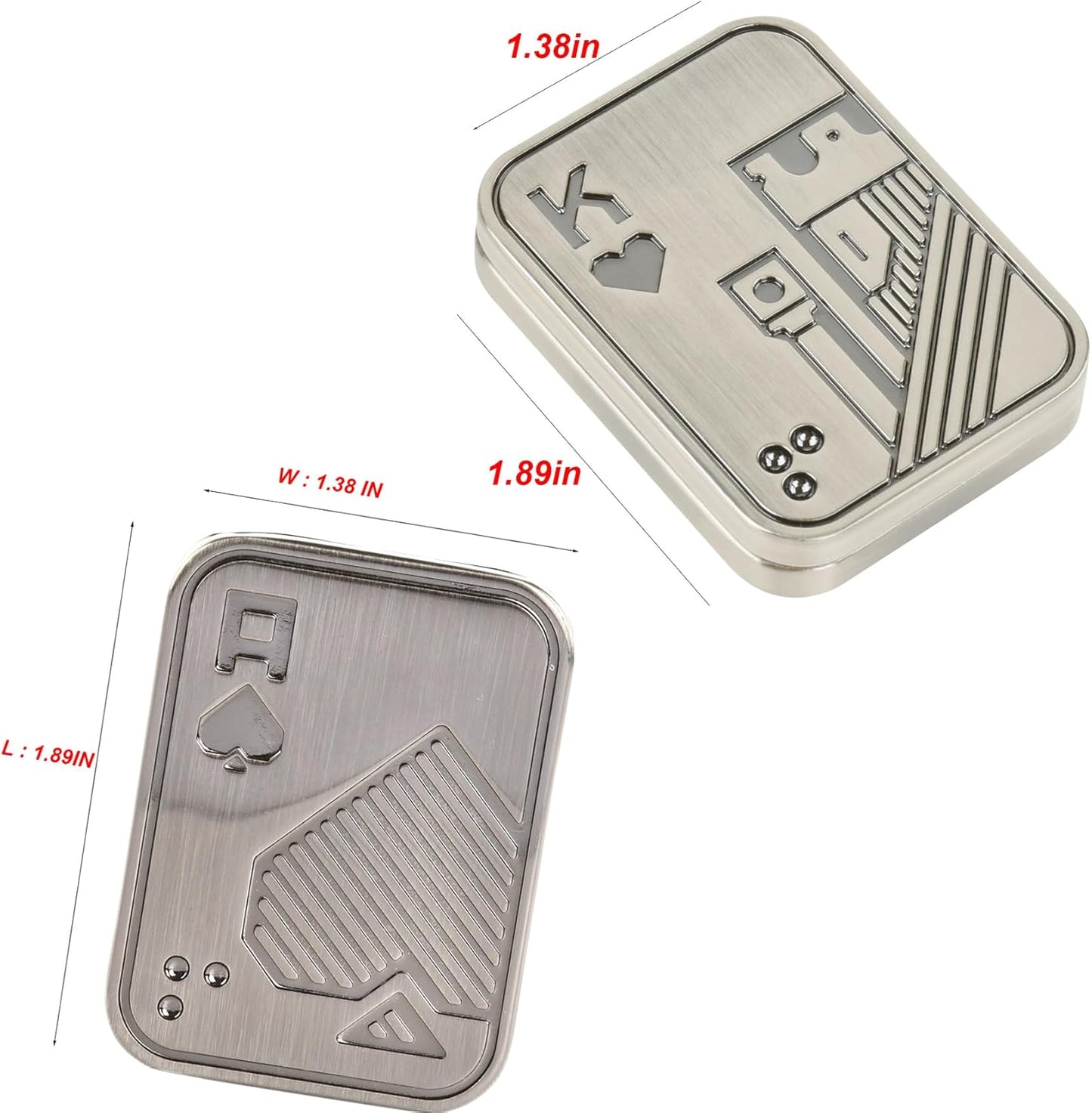 2 Pack Fidget Toys Adults Magnetic Fidget Slider Metal Fidget Toys Magnetic Fidget Slider Toys EDC Fidget Toys for Adults Anxiety Stress Relief Office Desk Toys(Metal Poker K+A)