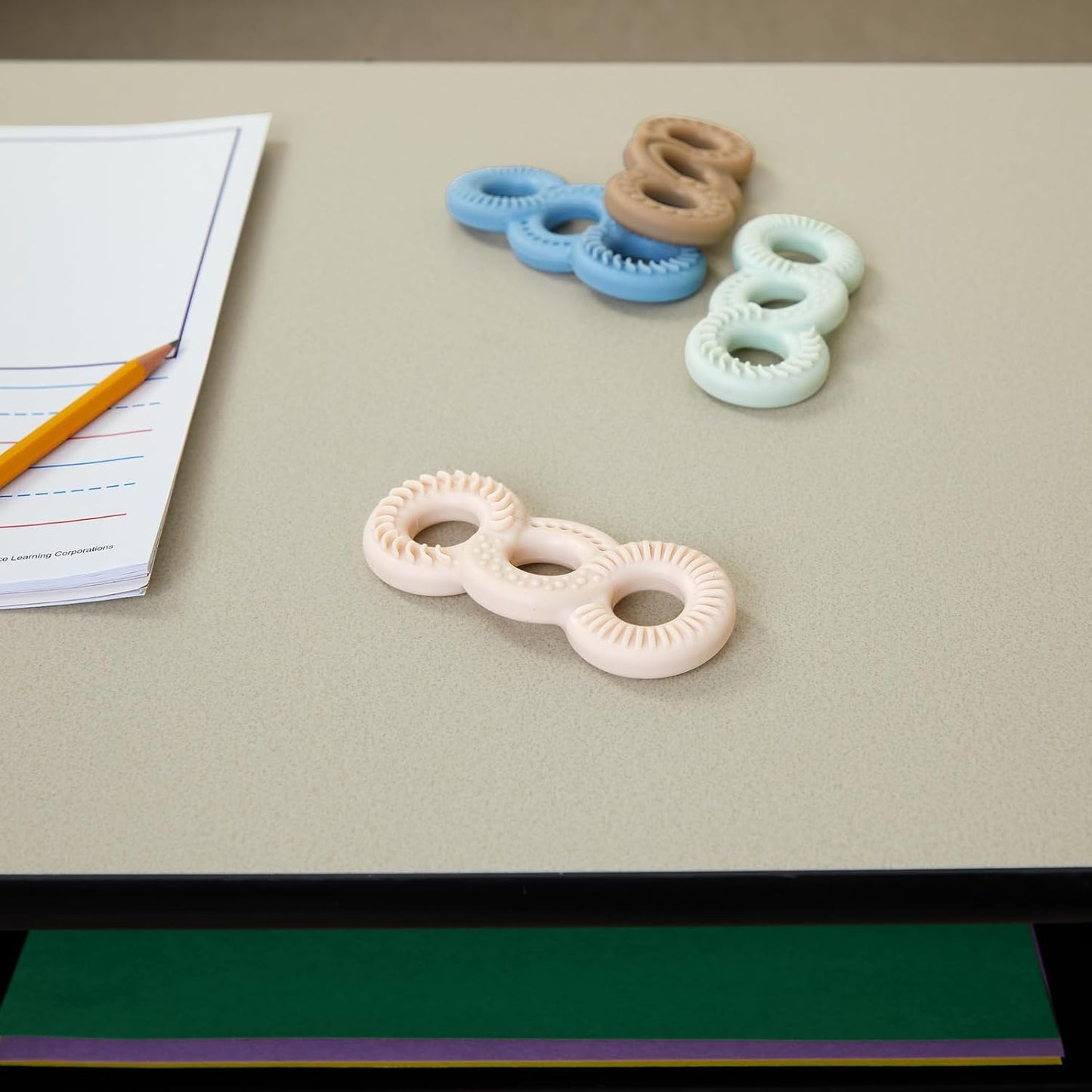 Really Good Stuff Sensory Fidget Tactile Triple Infinity Loop-Set of 4