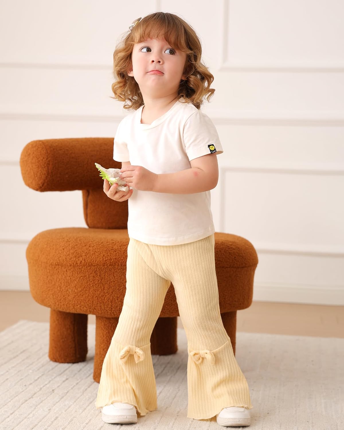 Mioglrie Baby Girls Pants Toddler 3 6 9 12 18 24 Months Leggings Newborn Girls Flared Leggings Infant Bell Bottom Pants