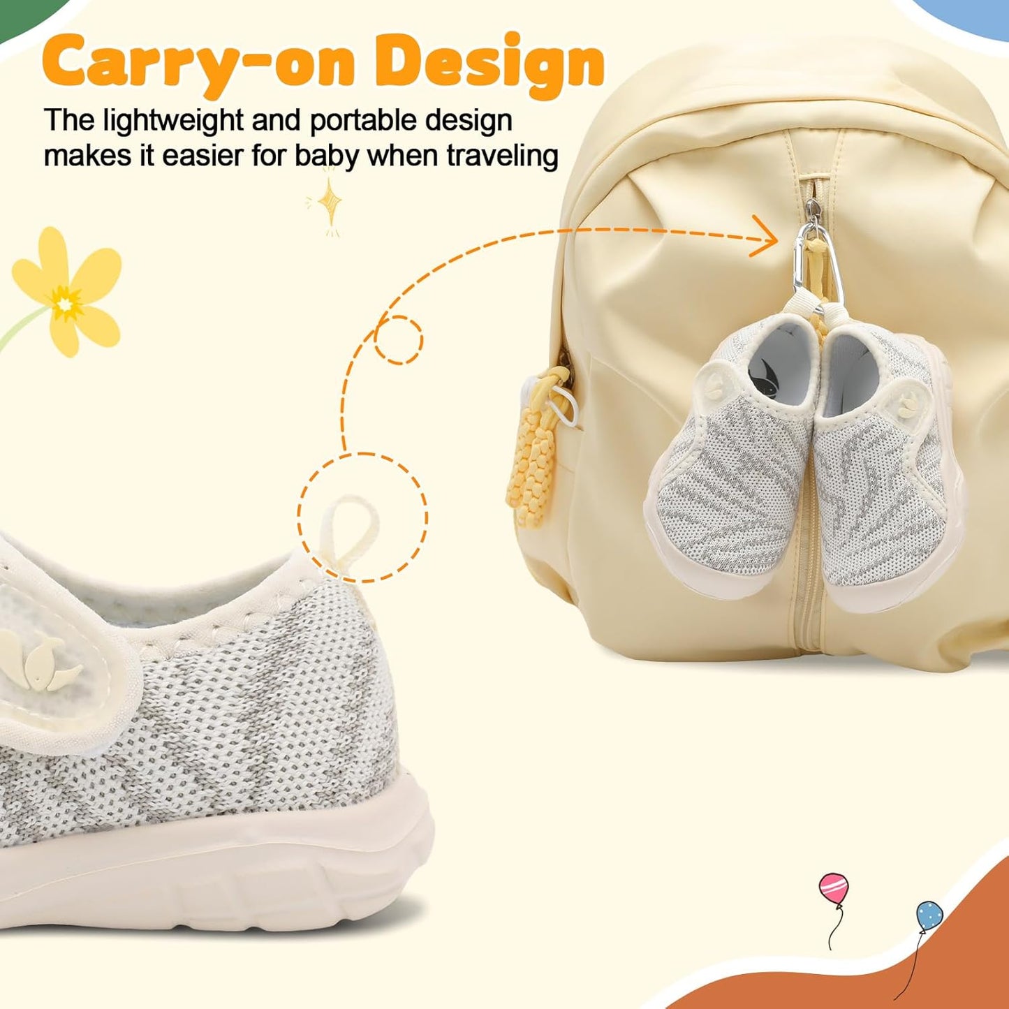 FEETCITY Baby Shoes Boys Girls First Walking Shoes Infant Sneakers Lightweight Slip On Shoe