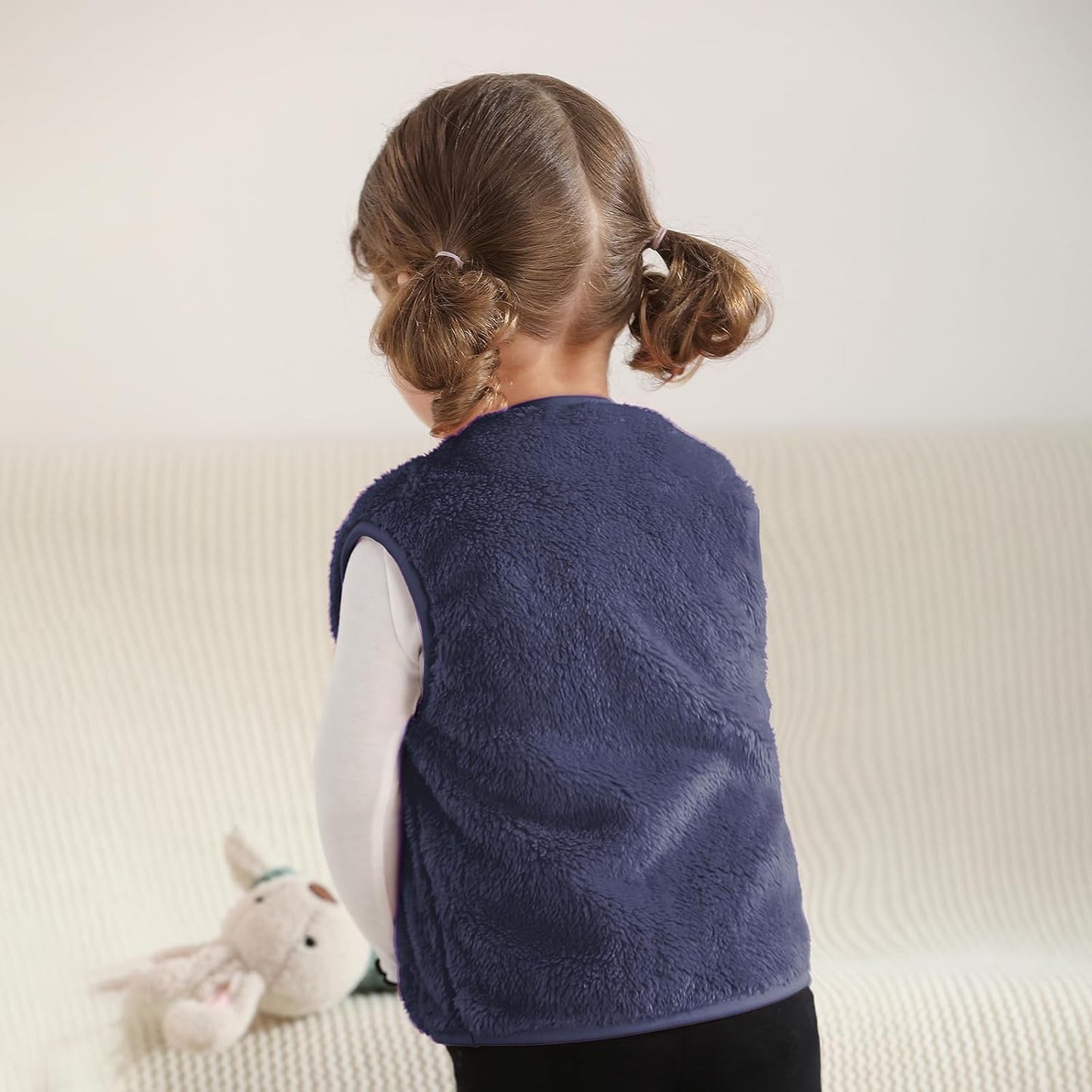 Baby Boys Girls Fleece Vest Zip Up Cute Bear Jackets Fuzzy Fall Winter Warm Clothes Newborn Outwear for Toddler Infant