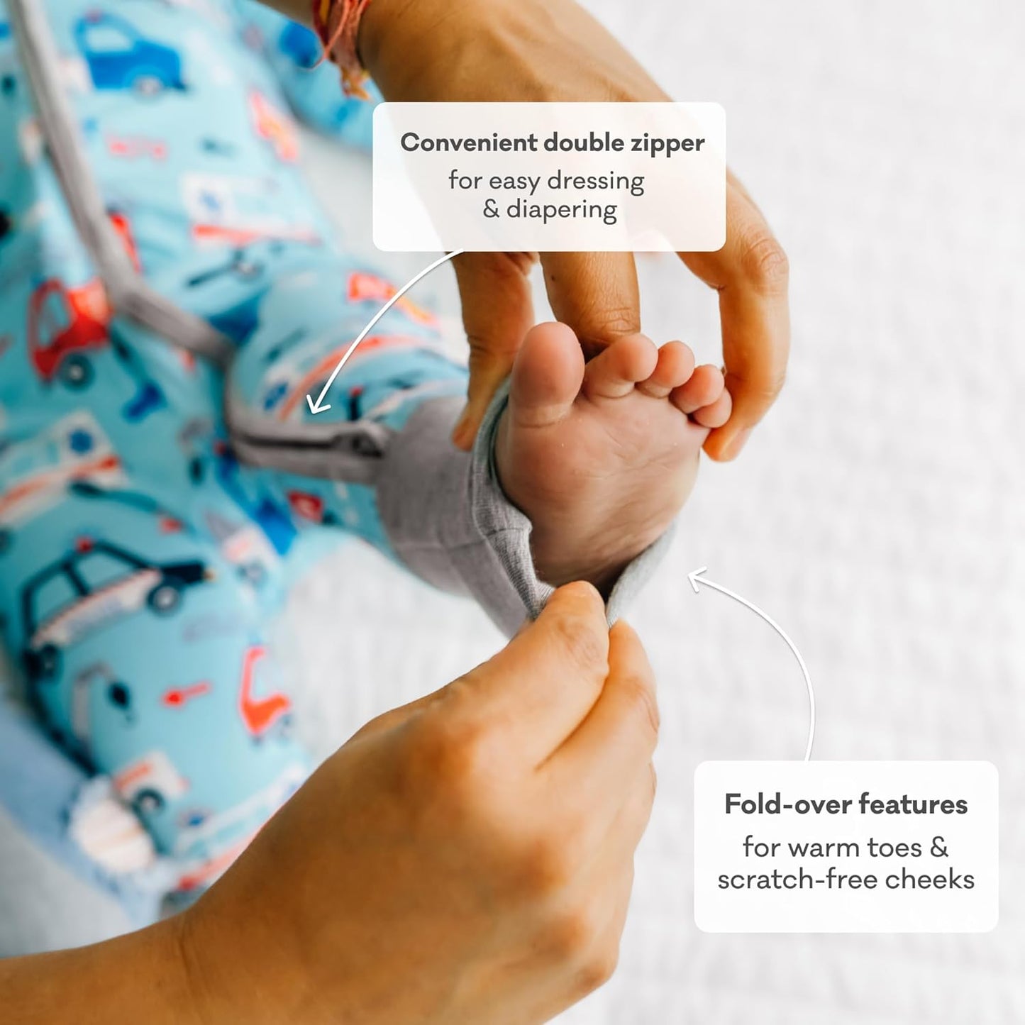 Little Sleepies Pajamas for Baby Boys & Girls, Viscose from Bamboo Baby Pajamas, Preemie & Newborn Sleepers, 2-Way Zipper PJs