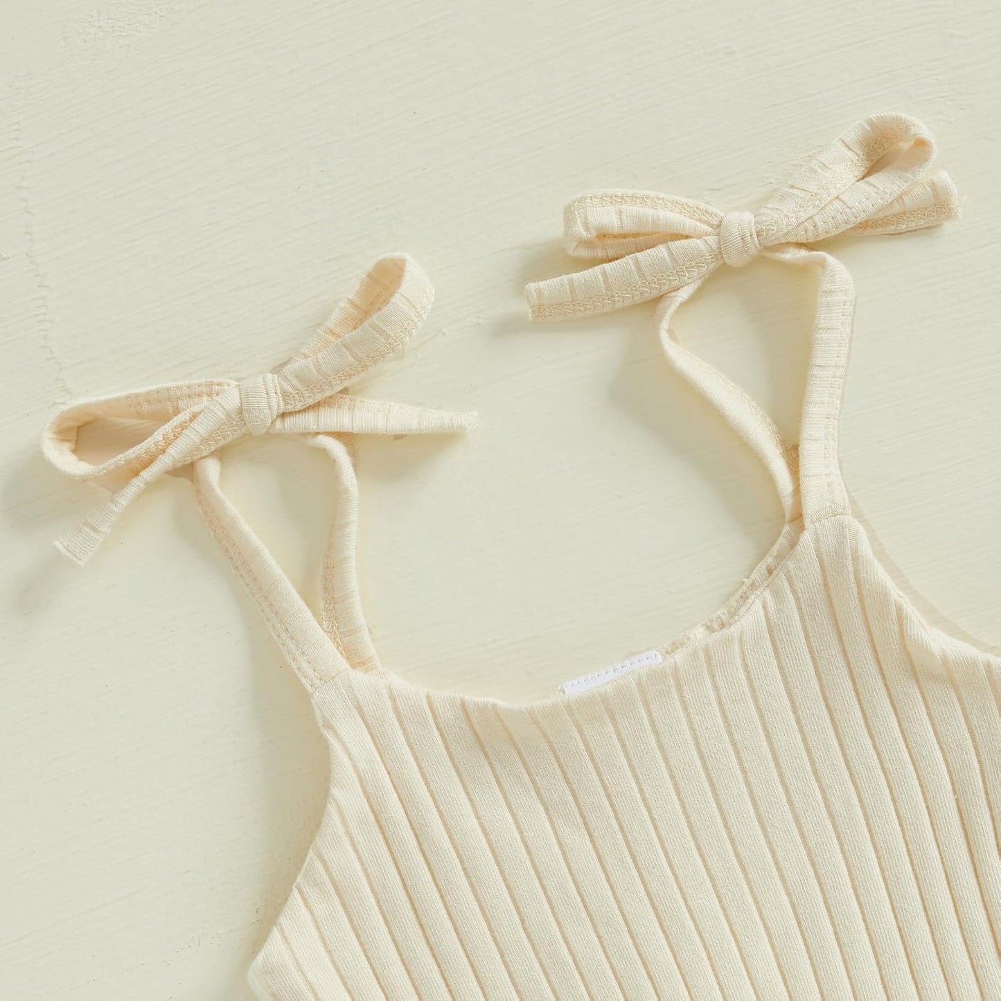 Newborn Infant Baby Girl Romper Ribbed Knit Sleeveless Spaghetti Strap One Piece Jumpsuit Bodysuit Summer Clothes