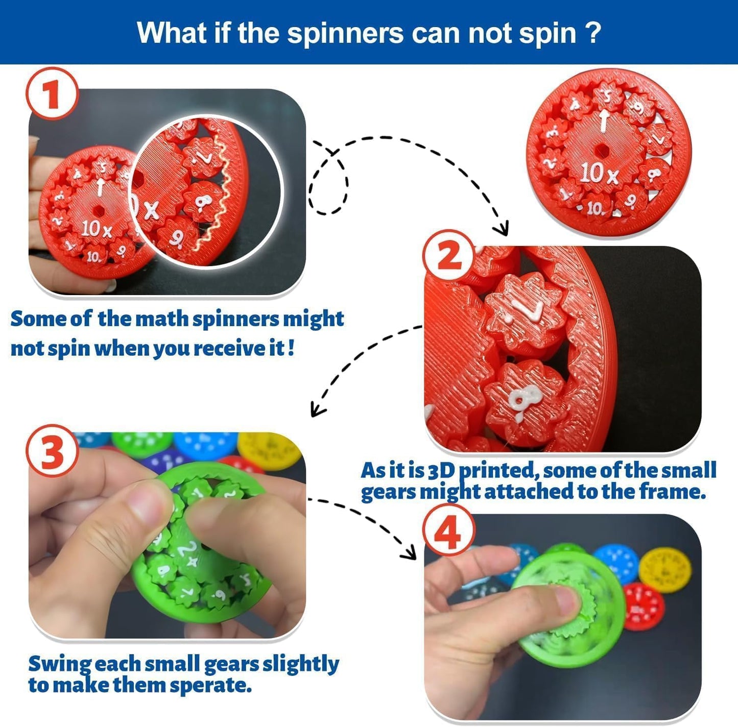 9Pcs Math Fidget Spinner, Math Fact Fidget Spinners,Fidget Spinners Gmaes MathFidget Toys Kids，Fun Early Education Math Fidget Spinners Gmaes(Addition&Subtraction)