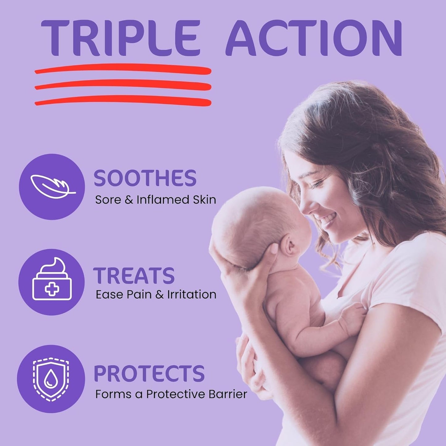 Sudocrem Diaper Rash Cream for Baby's Skin, Triple Action Diaper Rash Paste that Soothes, Treats and Protects, 15.29% Zinc Oxide Cream - 4.4oz (125g)