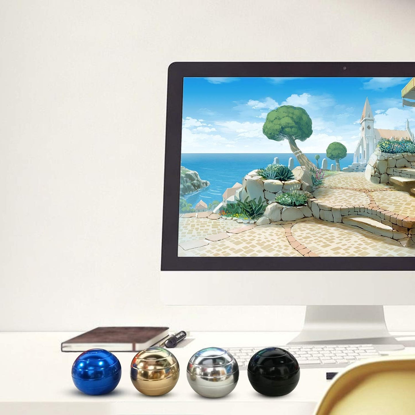 Kinetic Desk Toys,Full Body Optical Illusion Fidget Spinner Ball,Gifts for Men,Women,Kids Size 1.77"